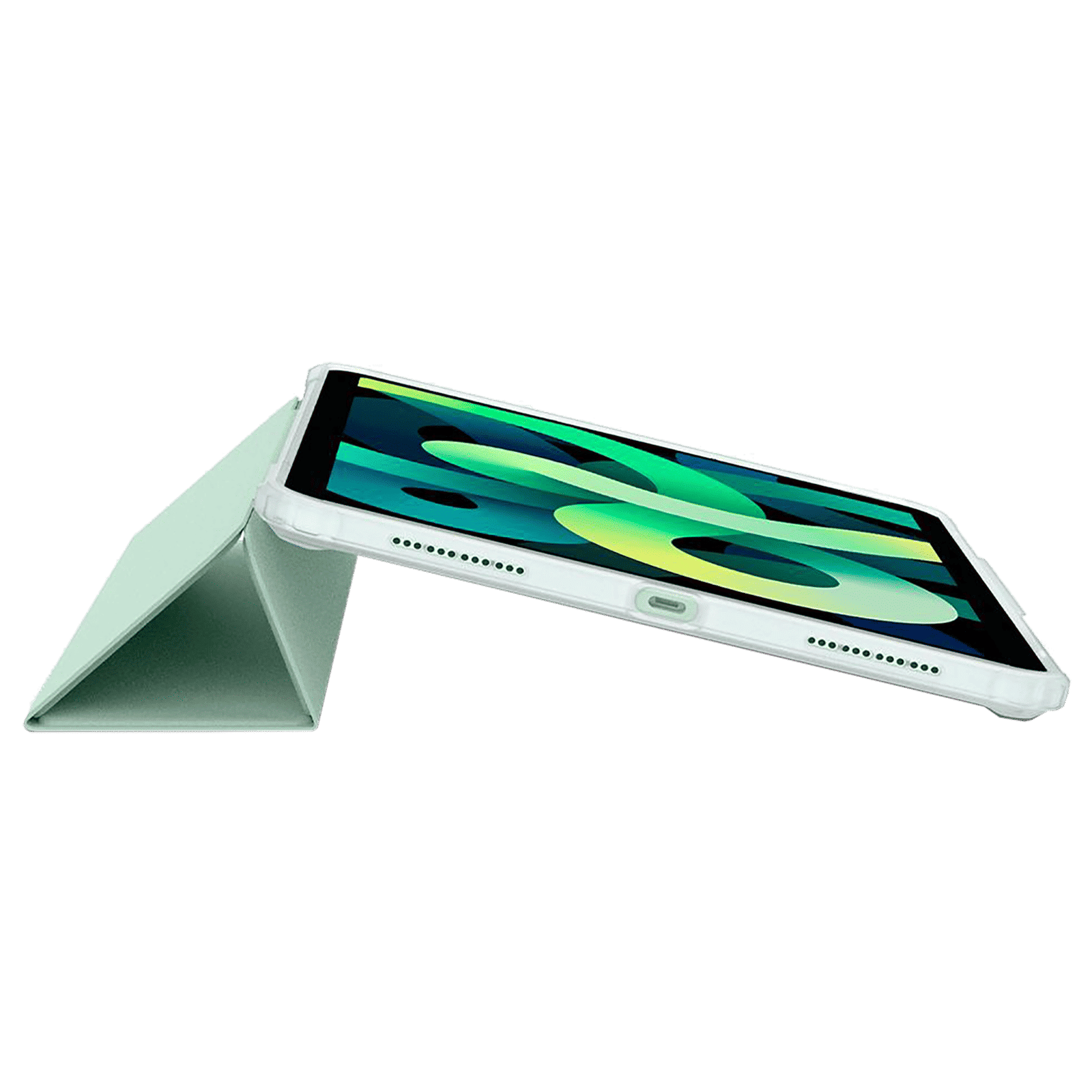 spigen Ultra Hybrid Pro Polycarbonate Flip Cover for Apple iPad Air 10.9 Inch (Apple Pencil Functions, Green)_11