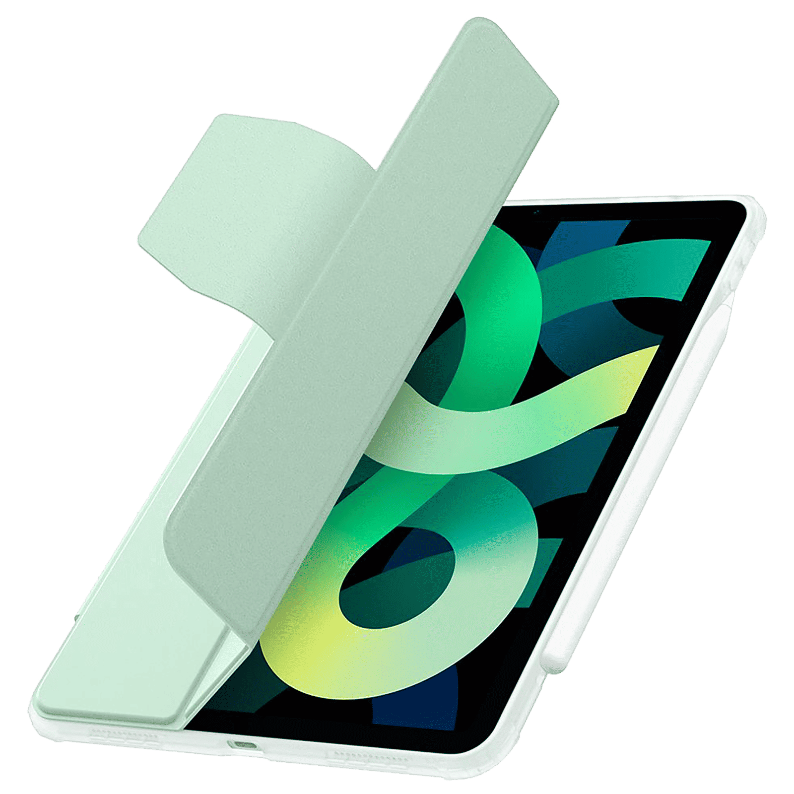 spigen Ultra Hybrid Pro Polycarbonate Flip Cover for Apple iPad Air 10.9 Inch (Apple Pencil Functions, Green)_10