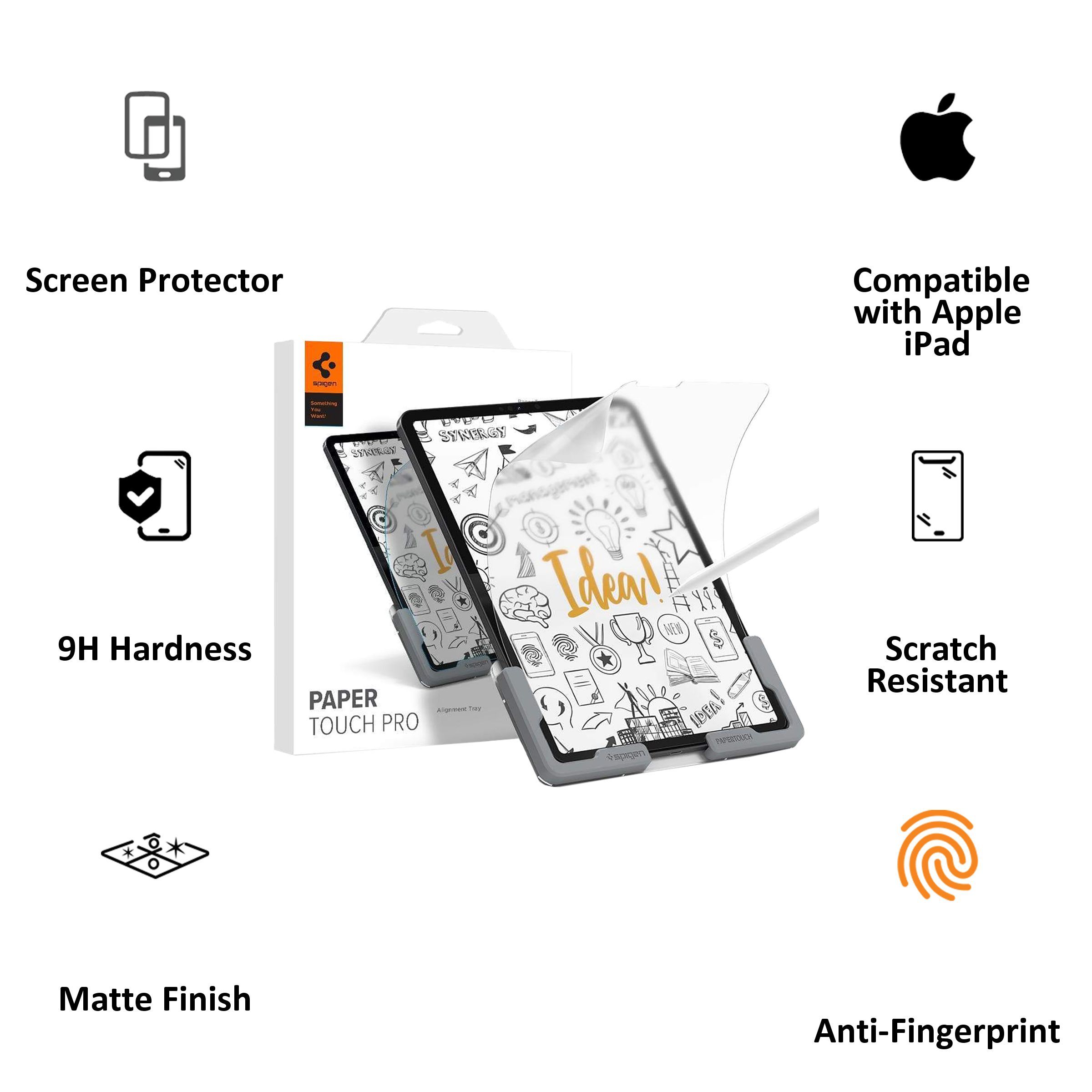 spigen Paper Touch Pro Screen Protector For Apple iPad Pro 10.9"/iPad Pro 11" (2018/2020) (Matte Finish, AFL02790, Transparent)_2