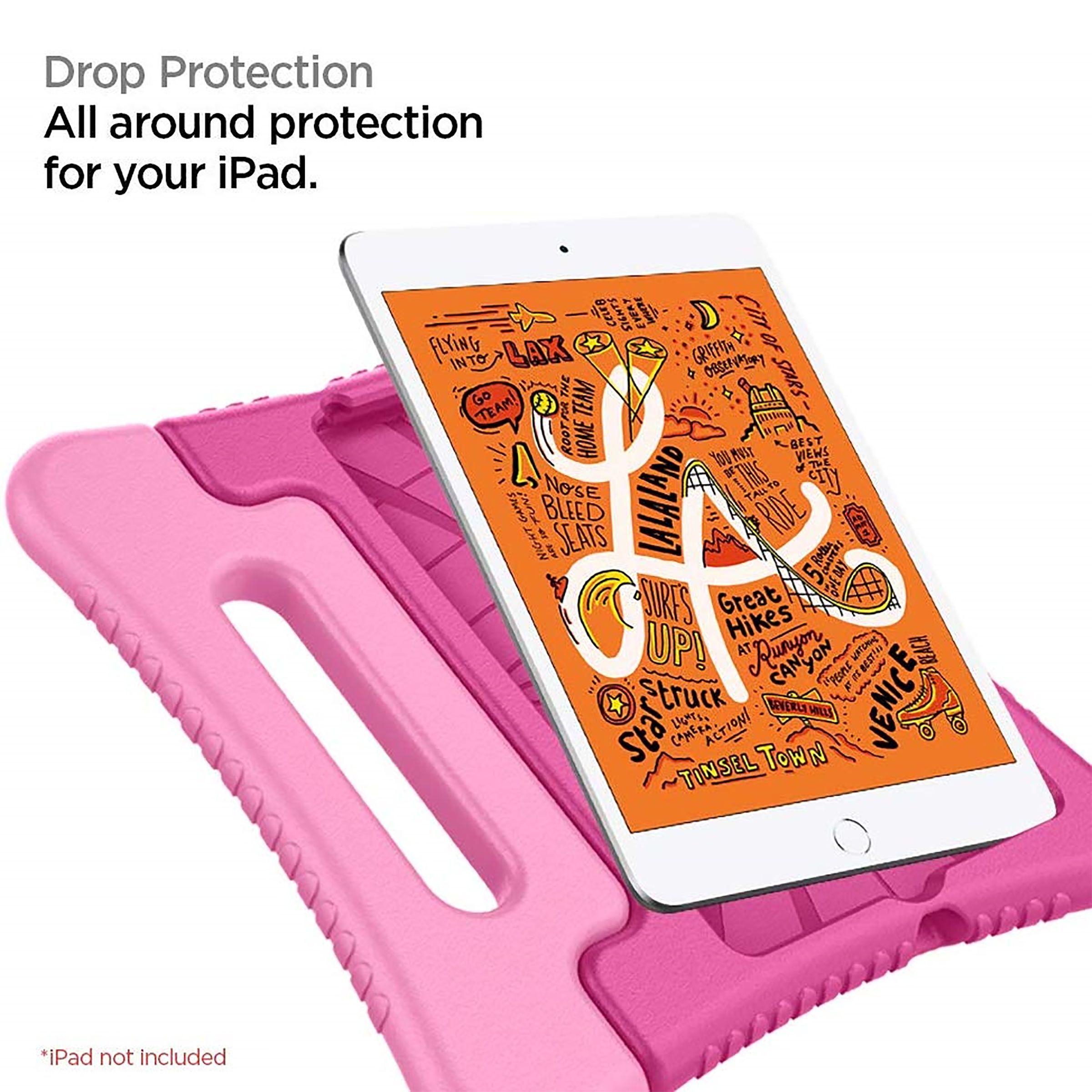 spigen Play 360 Plastic & PC Back Case For iPad Mini 5 (Integrated Handle Design, 051CS26117, Candy Pink)_6