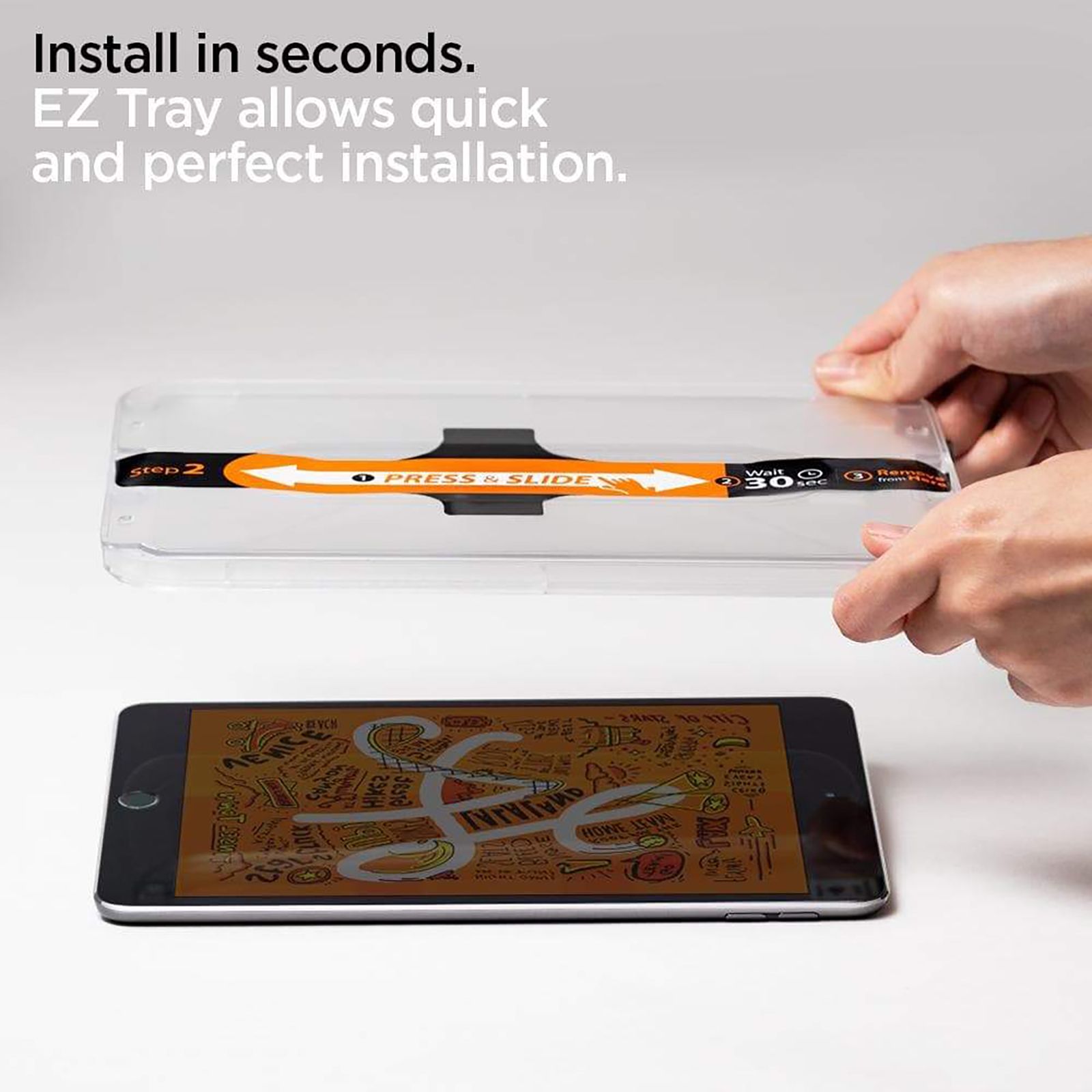 spigen GLAStR Slim Tempered Glass for Apple iPad Mini 5 (2019), Mini 4 (Oleophobic Coating) spigen GLAStR Slim Tempered Glass for Apple iPad Mini 5 (2019), Mini 4 (Oleophobic Coating)_10