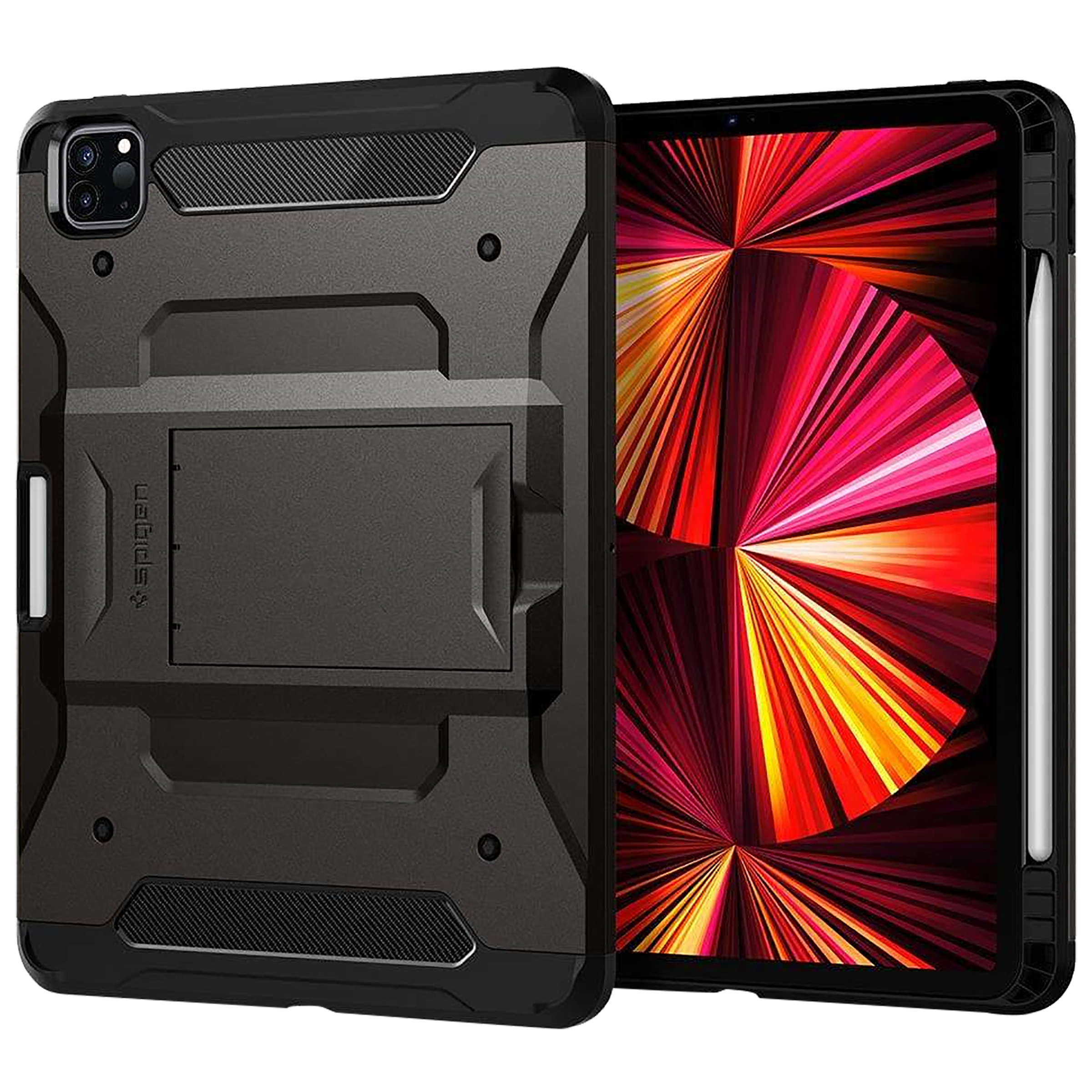 spigen Tough Armor Pro TPU Back Cover for Apple iPad Pro 11 Inch (Air Cushion Technology, Gunmetal)_1