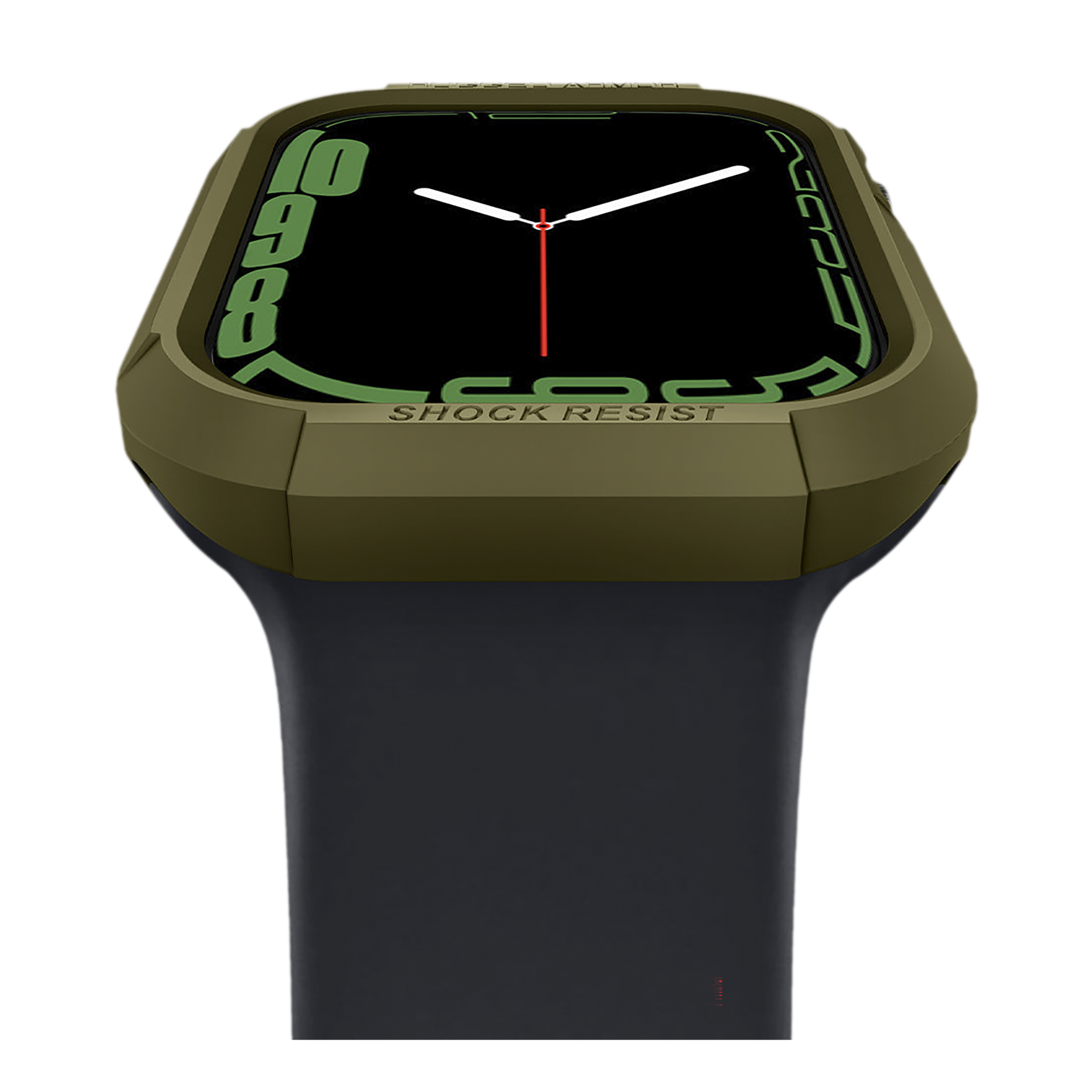 Spigen Rugged Armor TPU Case for Apple Watch Series SE 2, SE, 8, 7, 6, 5 & 4 (41mm / 40mm) (Shock-Absorbent Layer, Olive Green)_5