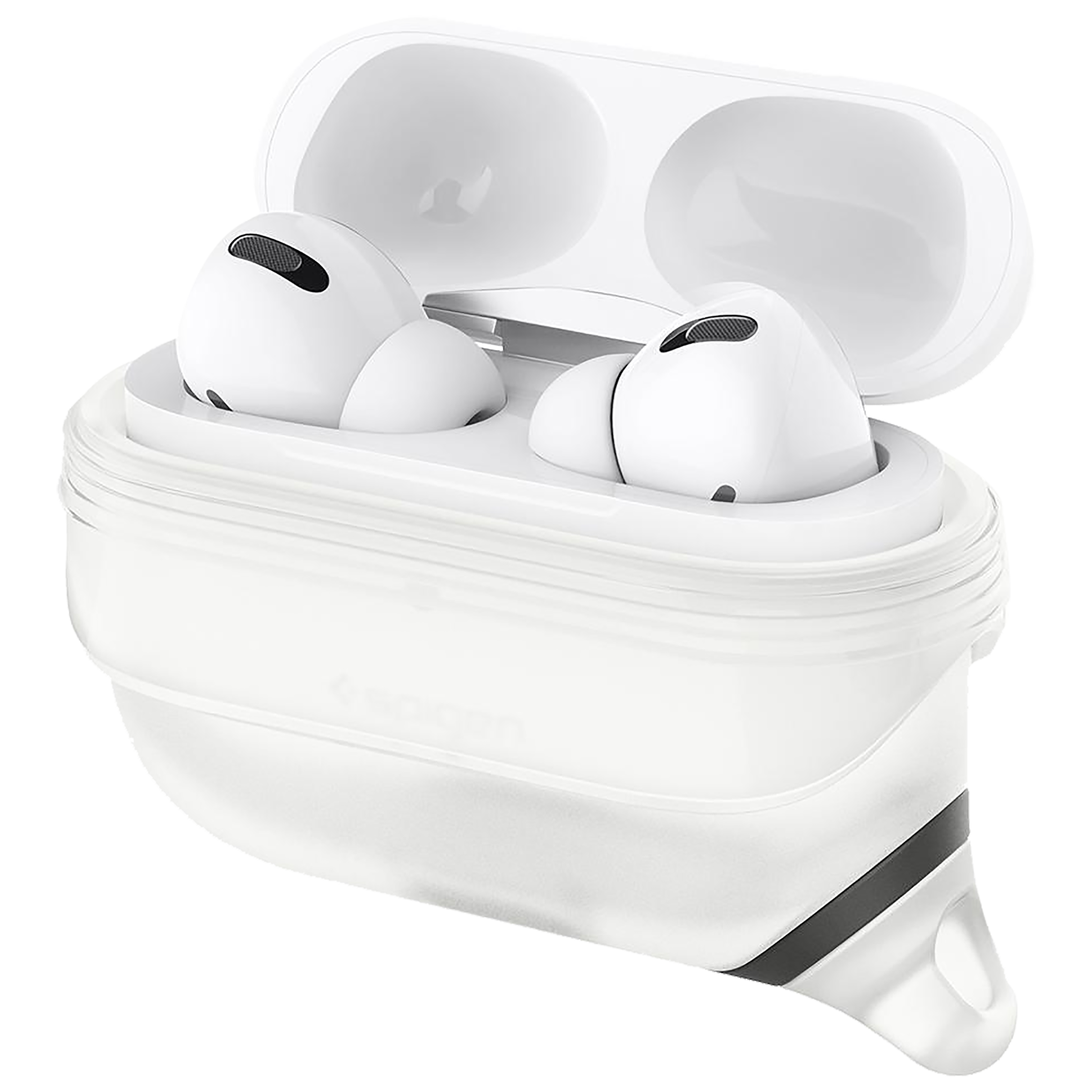 spigen Slim Armor IP Silicone Full Cover Case For AirPods Pro (Fully Compatible With Wireless Charging, ASD02236, Frost Clear)_13