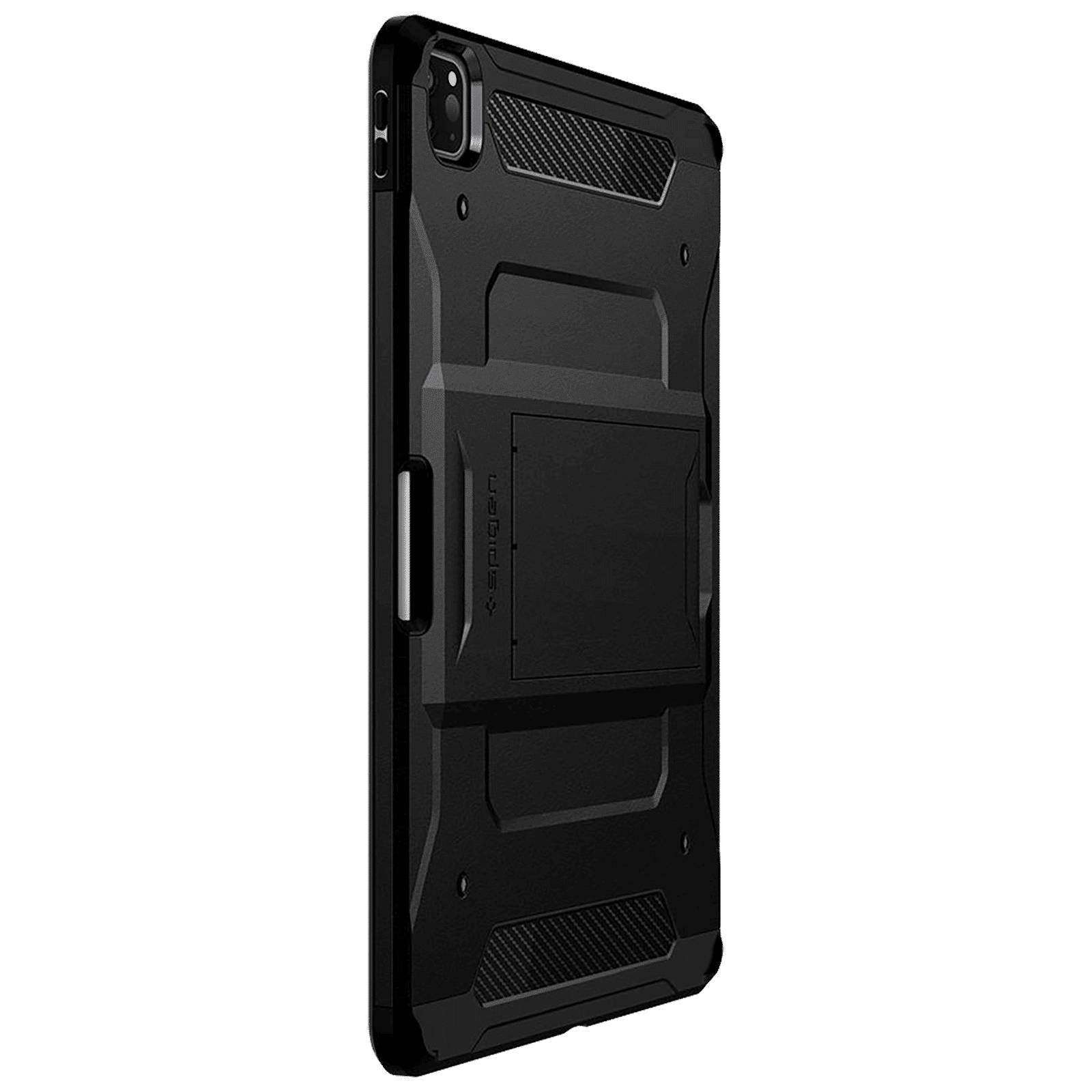 spigen Tough Armor Pro TPU & PC Back Case with Stand For iPad Pro 12.9" (2021) (Air Cushion Technology, ACS02881, Black)_7