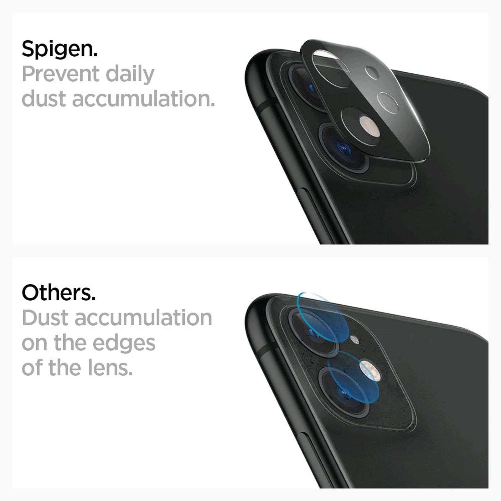 spigen Glas.tR Slim Camera Lens Protector For iPhone 11 (Anti-Scratch, AGL00506, Black)_3