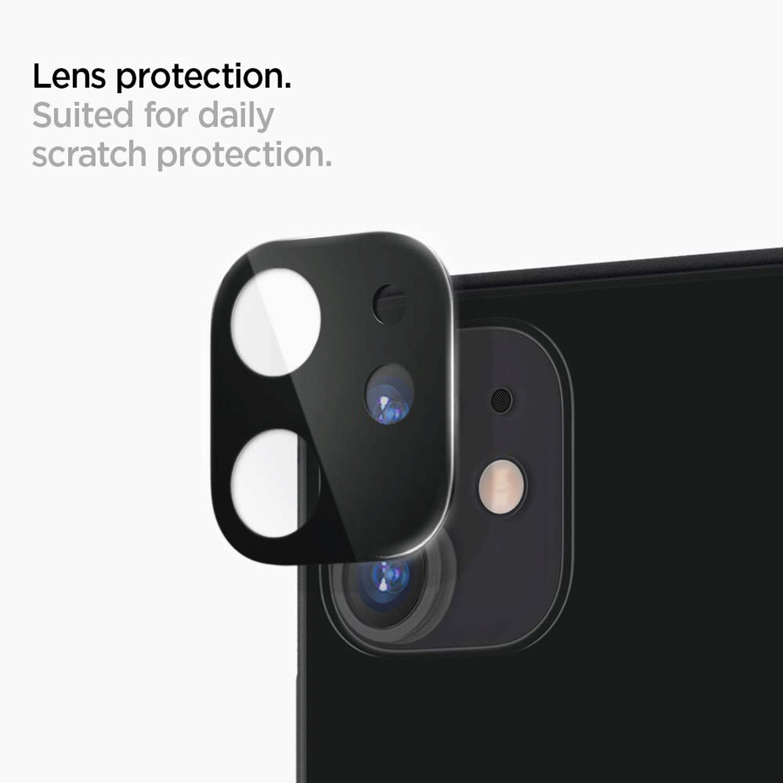 spigen Glas.tR Slim Camera Lens Protector For iPhone 11 (Anti-Scratch, AGL00506, Black)_5