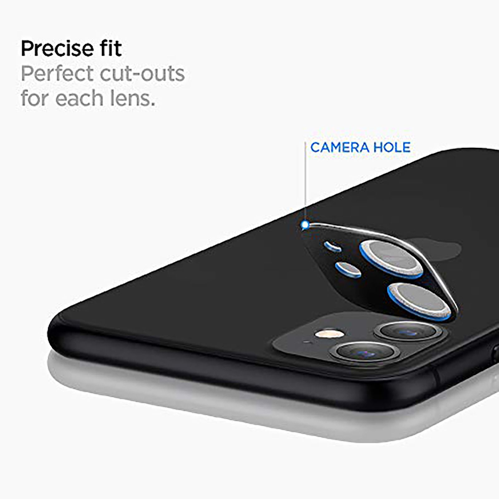 spigen Glas.tR Slim Camera Lens Protector For iPhone 11 (Anti-Scratch, AGL00506, Black)_7