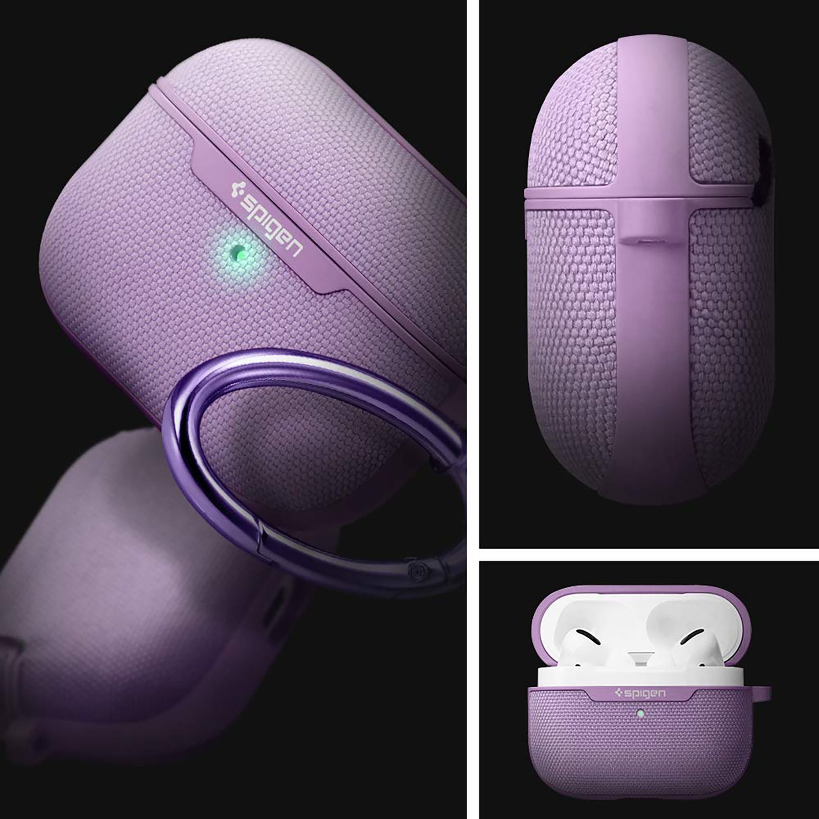 spigen Urban Fit PC & Fabric Full Cover Case For AirPods Pro (Scratch-Free, ASD00574, Purple) spigen Urban Fit PC & Fabric Full Cover Case For AirPods Pro (Scratch-Free, ASD00574, Purple)_11