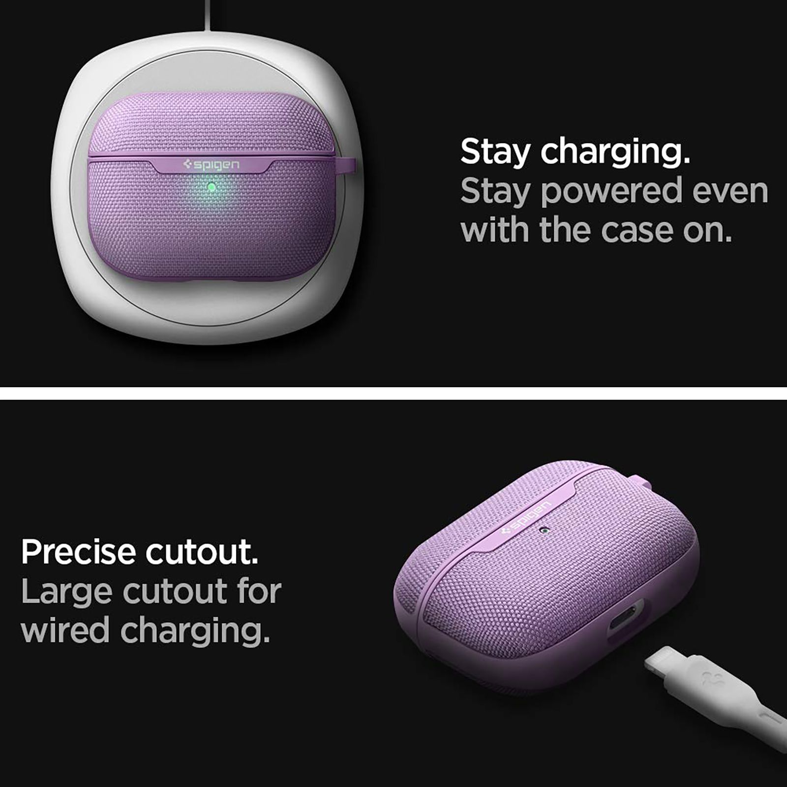 spigen Urban Fit PC & Fabric Full Cover Case For AirPods Pro (Scratch-Free, ASD00574, Purple) spigen Urban Fit PC & Fabric Full Cover Case For AirPods Pro (Scratch-Free, ASD00574, Purple)_12