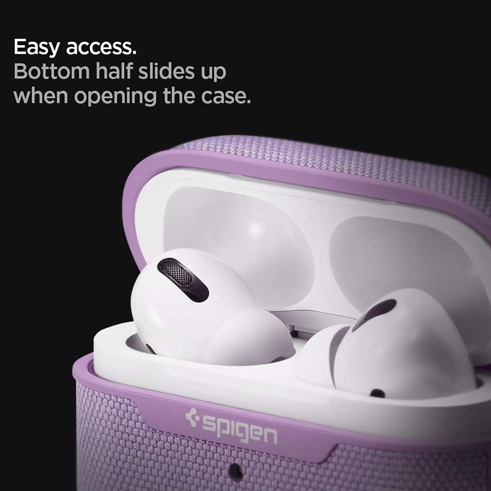 spigen Urban Fit PC & Fabric Full Cover Case For AirPods Pro (Scratch-Free, ASD00574, Purple) spigen Urban Fit PC & Fabric Full Cover Case For AirPods Pro (Scratch-Free, ASD00574, Purple)_13