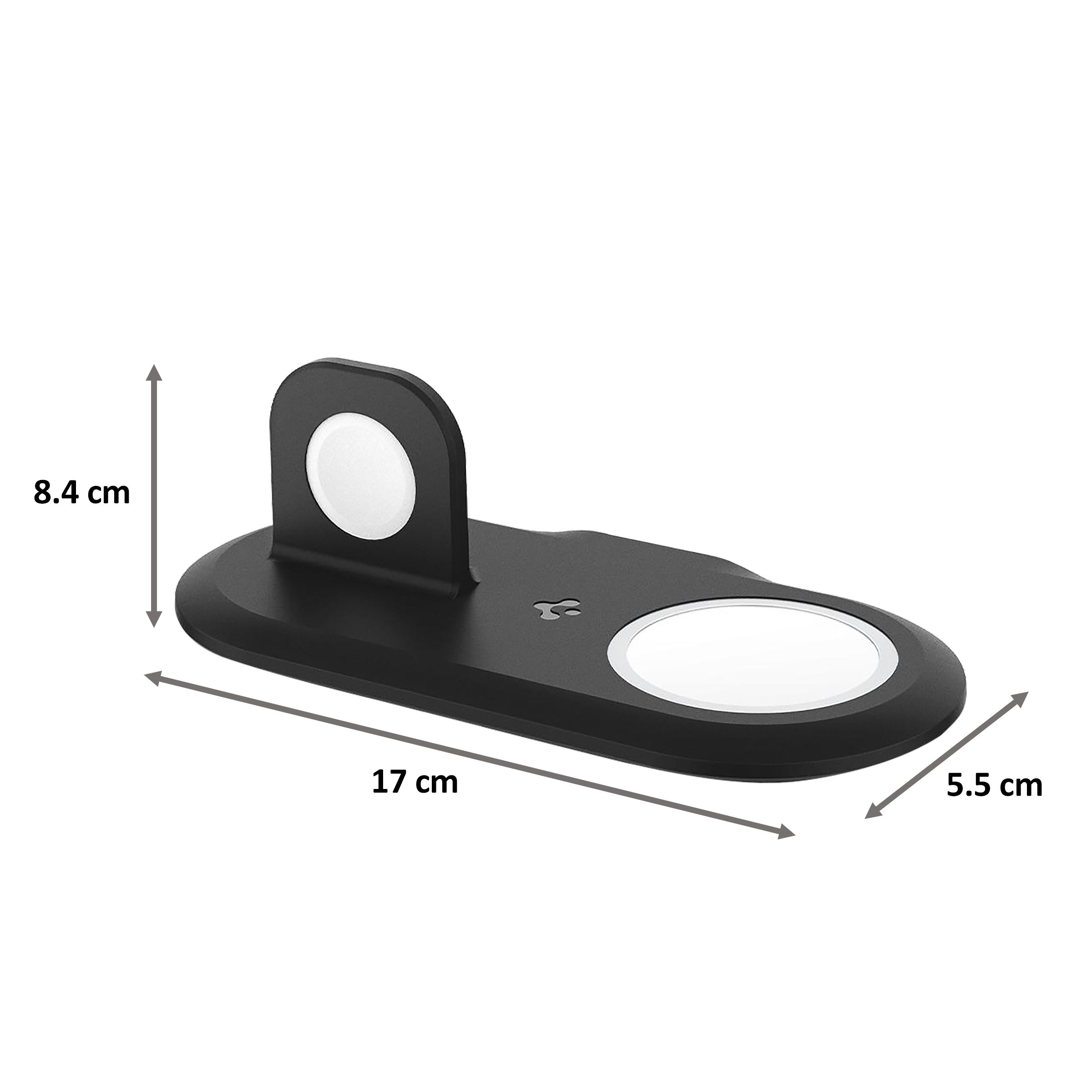 spigen Magfit 2-in-1 Wireless Charger for iPhone and iWatch (Nanotac Technology, Black)_3