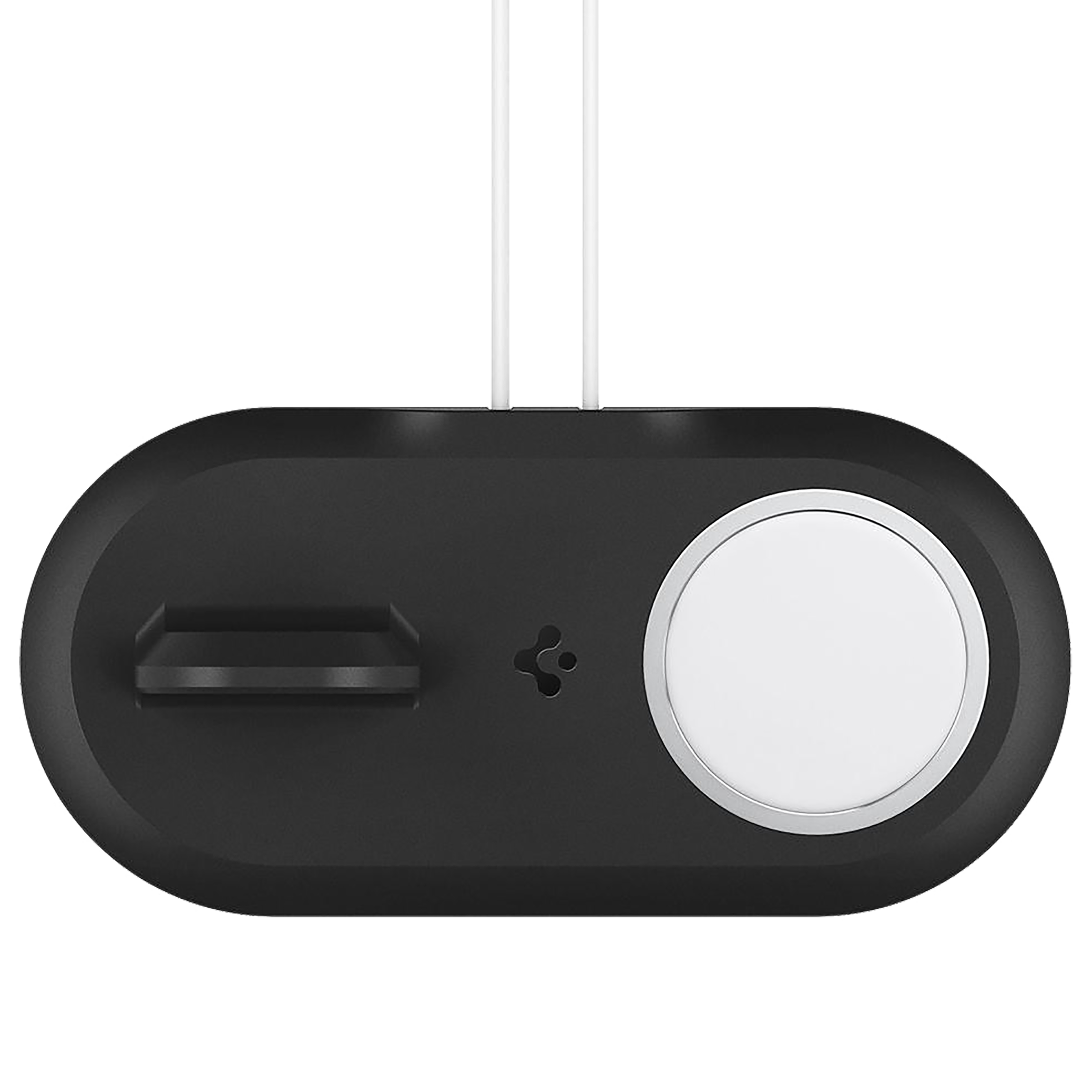 spigen Magfit 2-in-1 Wireless Charger for iPhone and iWatch (Nanotac Technology, Black)_6