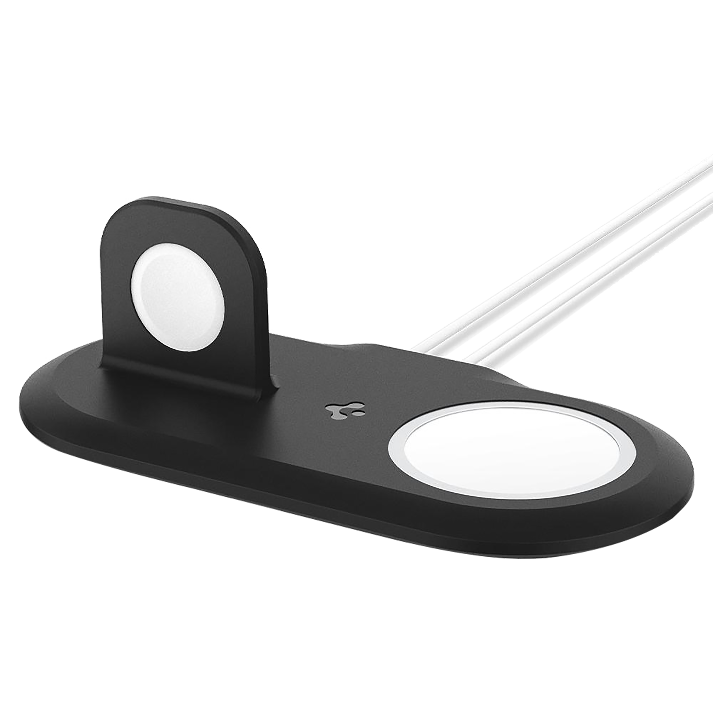 spigen Magfit 2-in-1 Wireless Charger for iPhone and iWatch (Nanotac Technology, Black)_1
