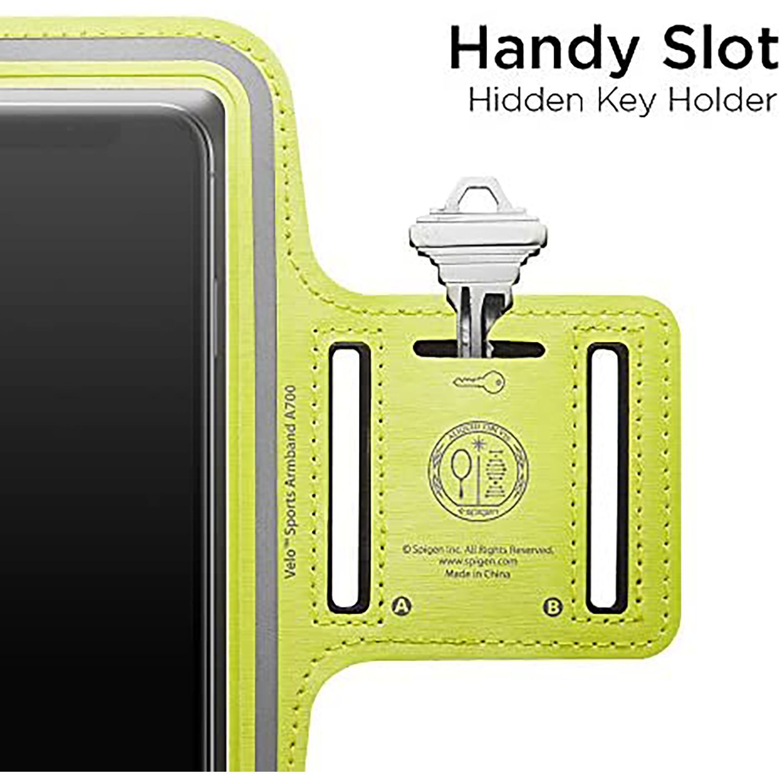 spigen A700 Sport Neoprene Back Cover for Universal Mobiles (Sweat Proof,, Neon)_5