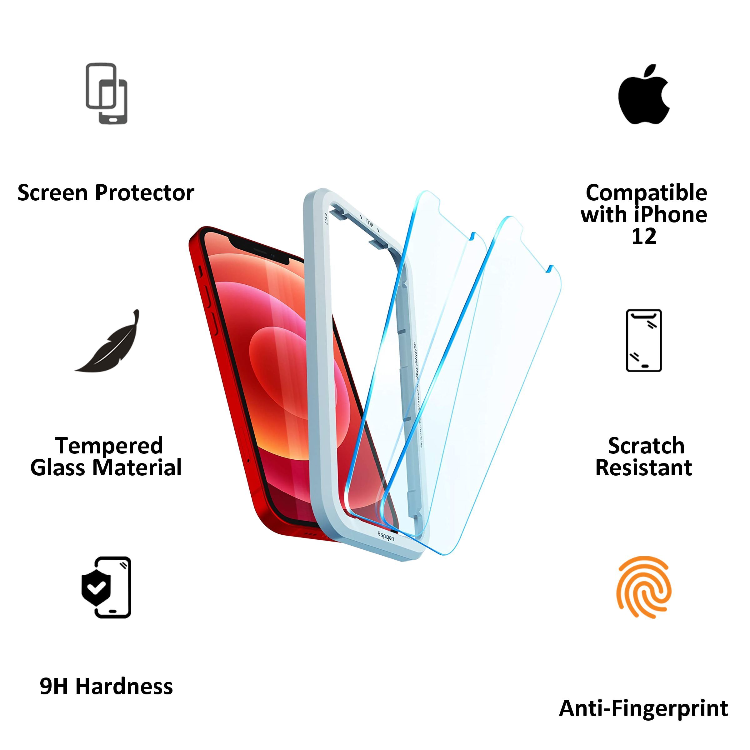 spigen Glastr Optik Camera Lens Protector for iPhone 12 (9H Hardness, AGL02304, Black)_2