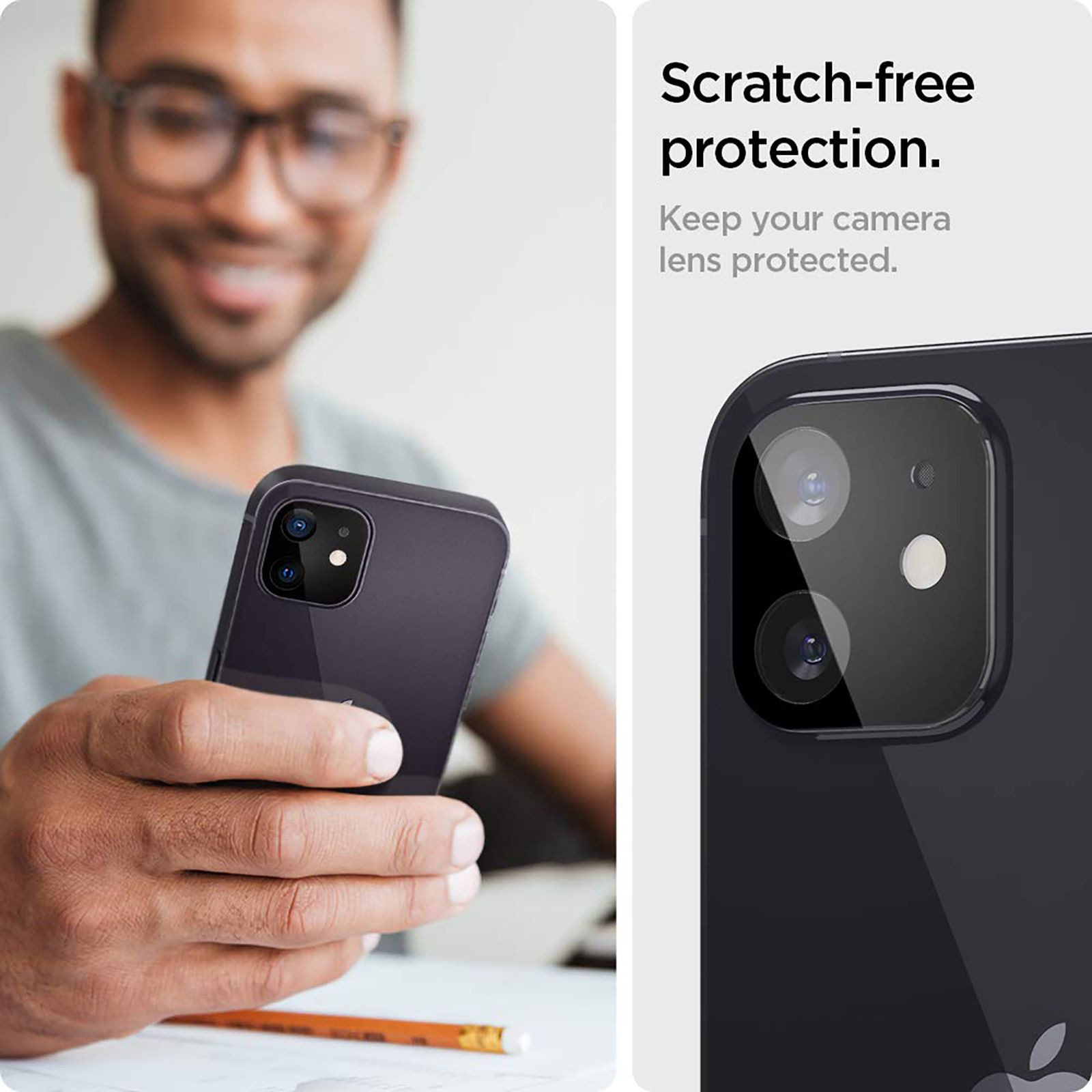 spigen Glastr Optik Camera Lens Protector for iPhone 12 (9H Hardness, AGL02304, Black)_7