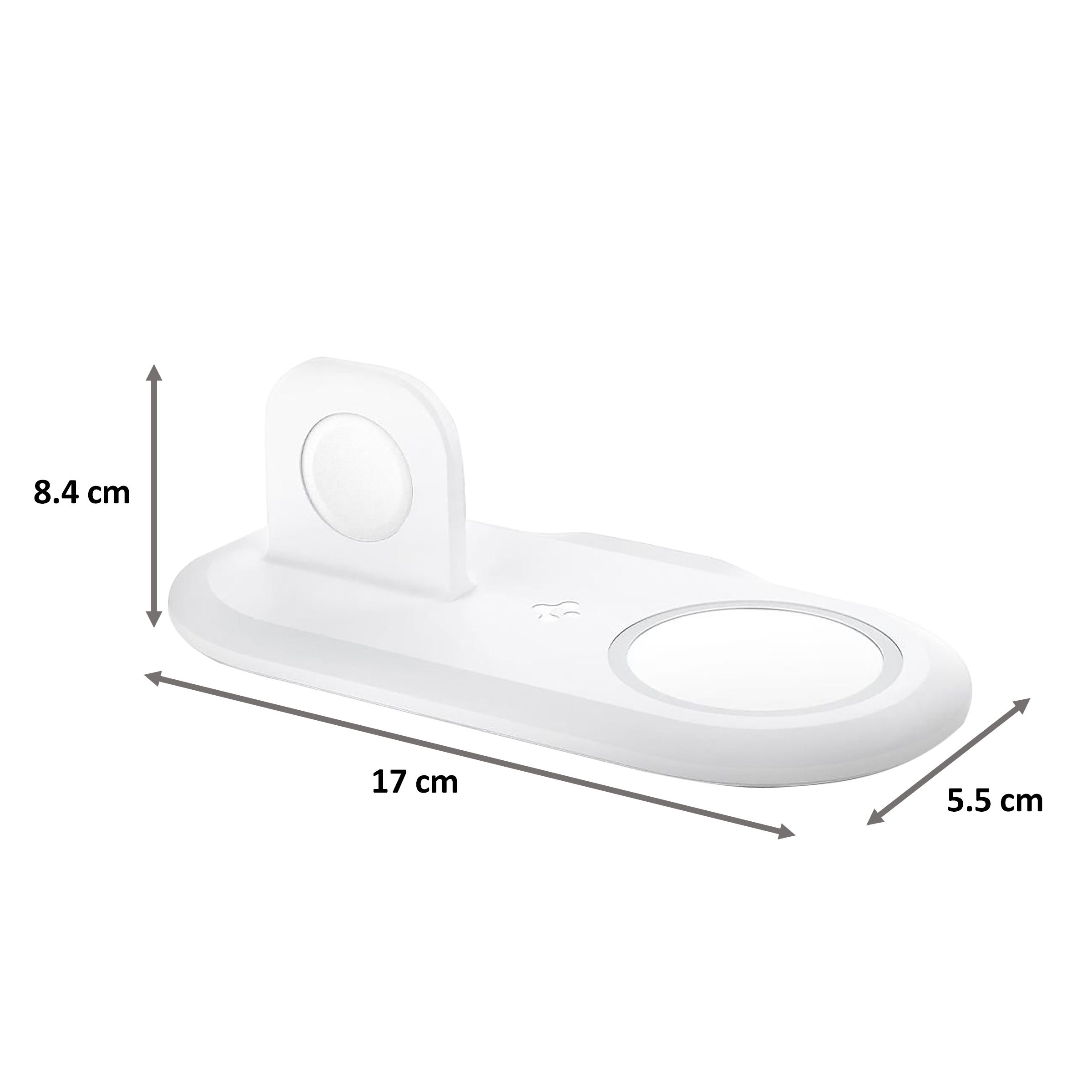 spigen Magfit 2-in-1 Wireless Charger for iPhone and iWatch (Nanotac Technology, White)_3