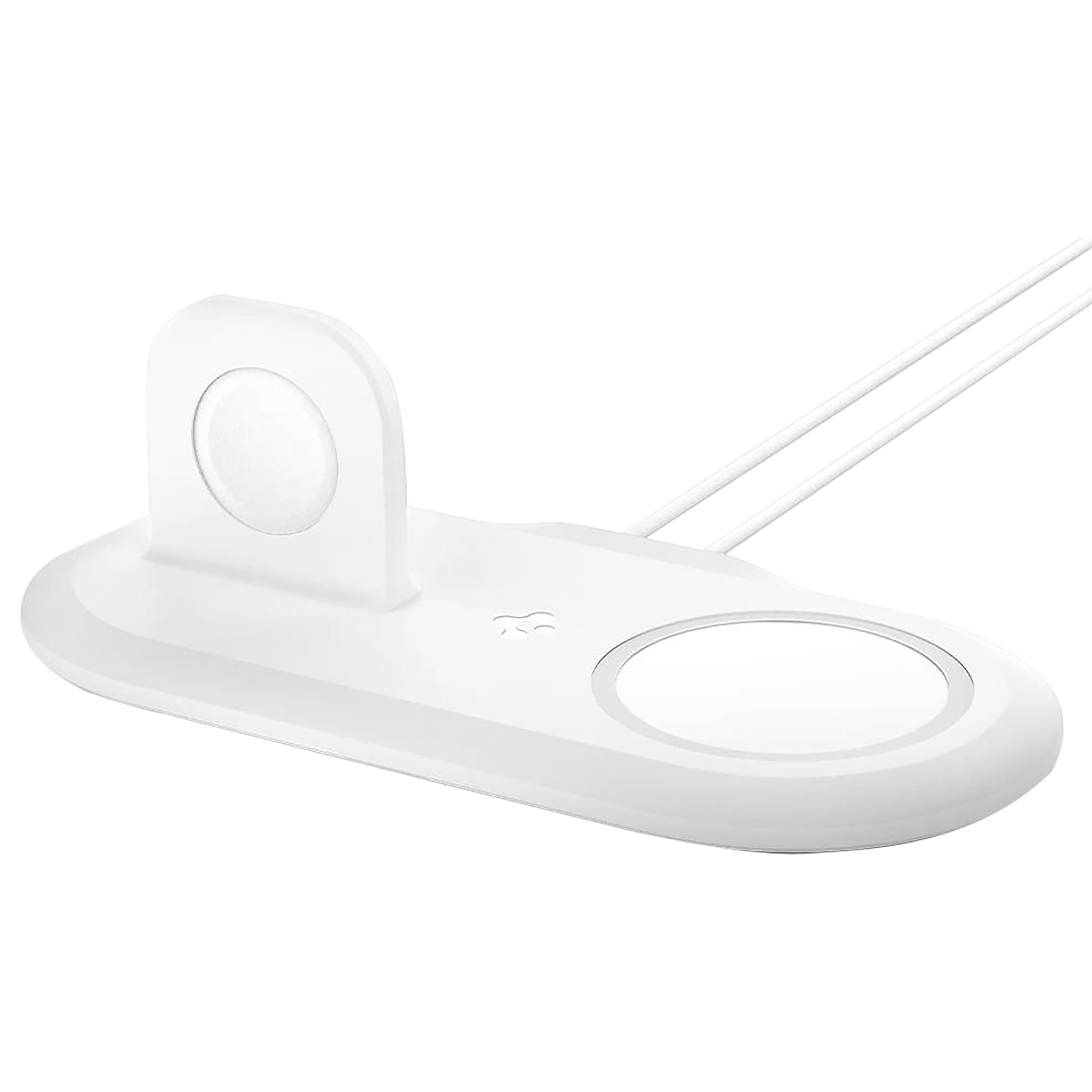 spigen Magfit 2-in-1 Wireless Charger for iPhone and iWatch (Nanotac Technology, White)_1