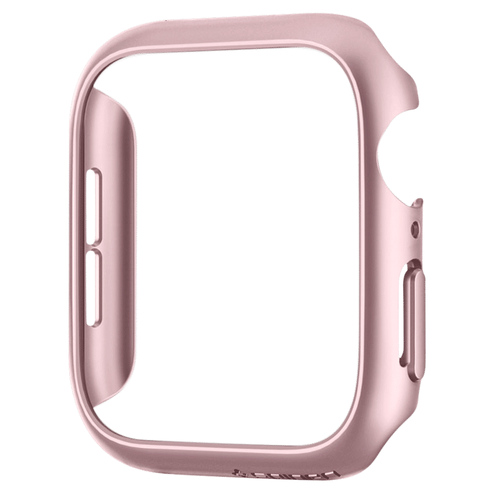 Spigen Thin Fit Polycarbonate Case for Apple Watch Series SE 2, SE, 6, 5 & 4 (44mm) (Razor-Thin Frame, Rose Gold)_6