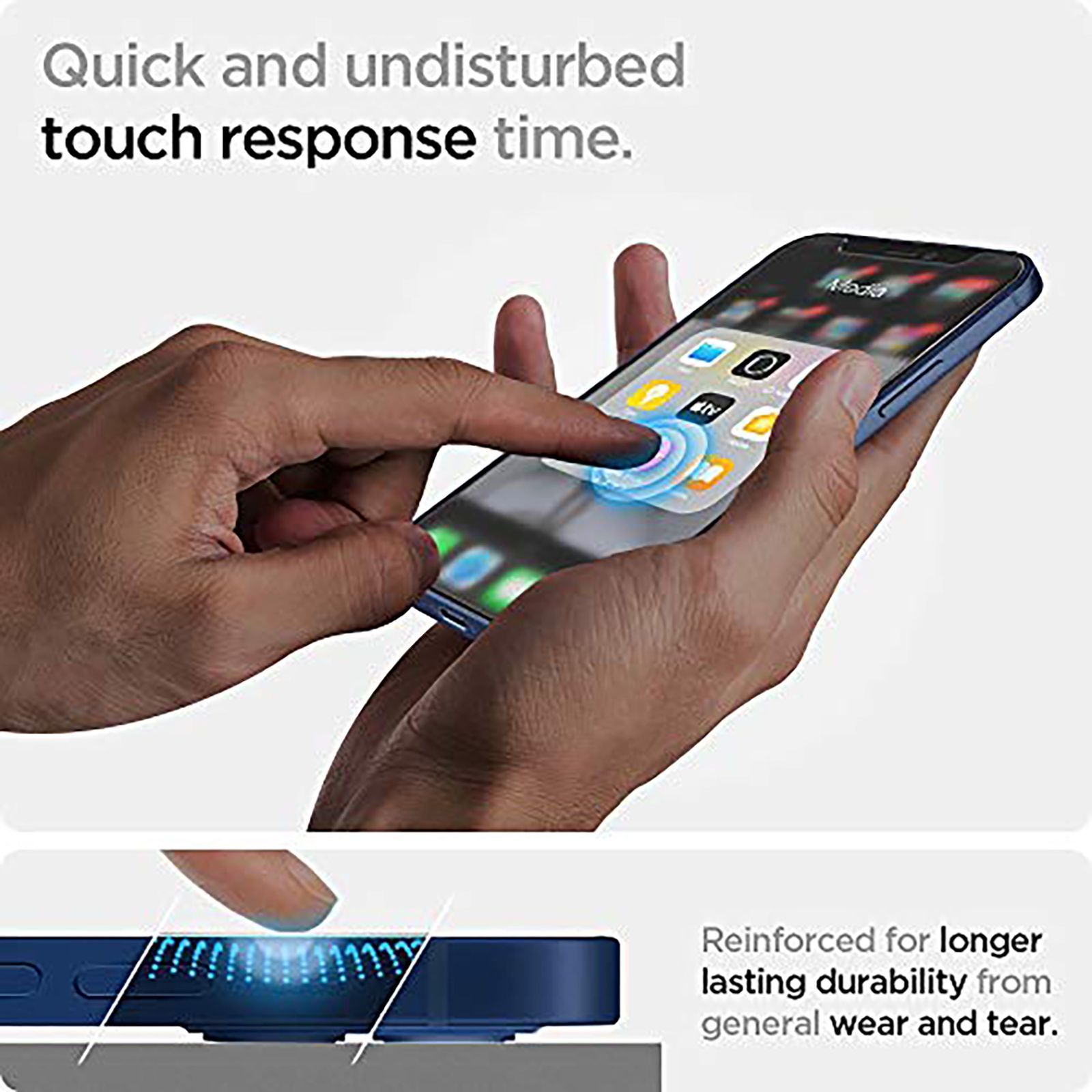 spigen GlastR EZ Fit Tempered Glass for Apple iPhone 12 Mini (Oleophobic Coating)_4