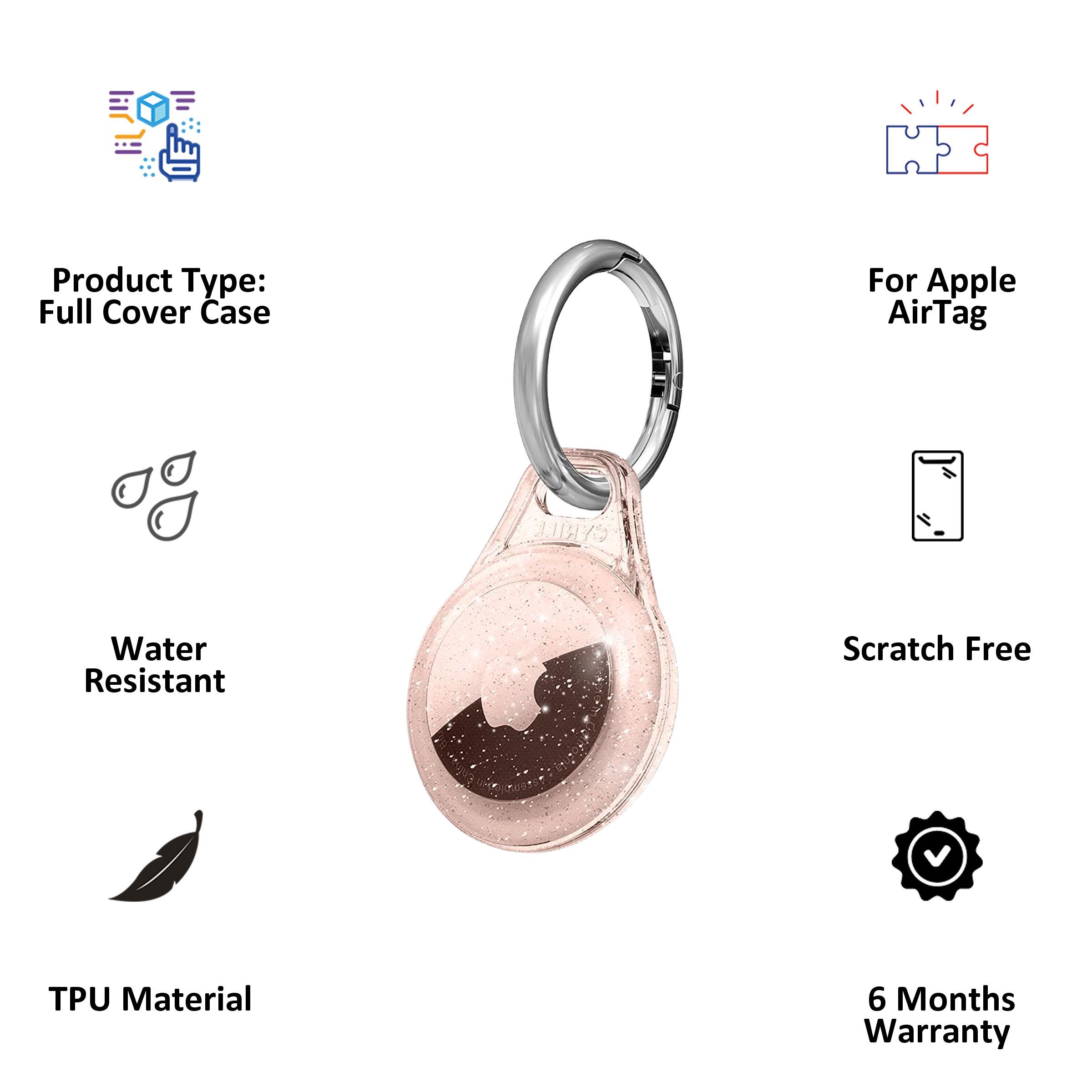 spigen Shine TPU Full Cover Case For Apple AirTag (Scratch Free, AHP03126, Rose Glitter) spigen Shine TPU Full Cover Case For Apple AirTag (Scratch Free, AHP03126, Rose Glitter)_5