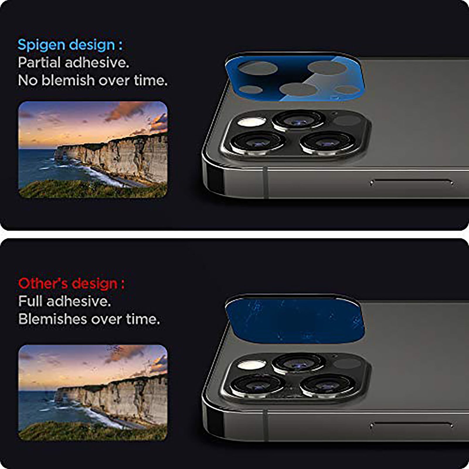 spigen Glas.tR Optik Camera Lens Protector For iPhone 12 Pro (Anti-Shatter, AGL01807, Black)_6