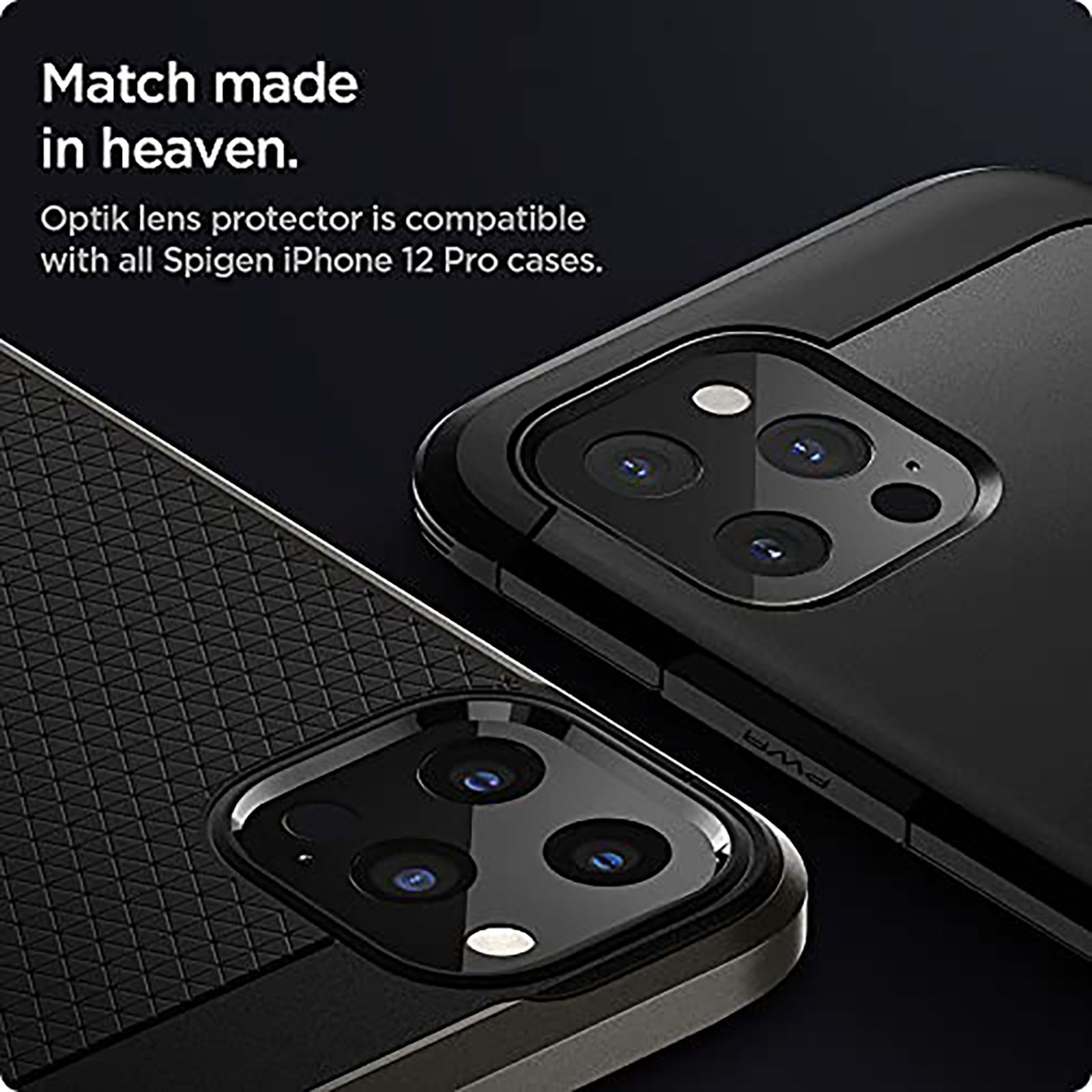 spigen Glas.tR Optik Camera Lens Protector For iPhone 12 Pro (Anti-Shatter, AGL01807, Black)_8