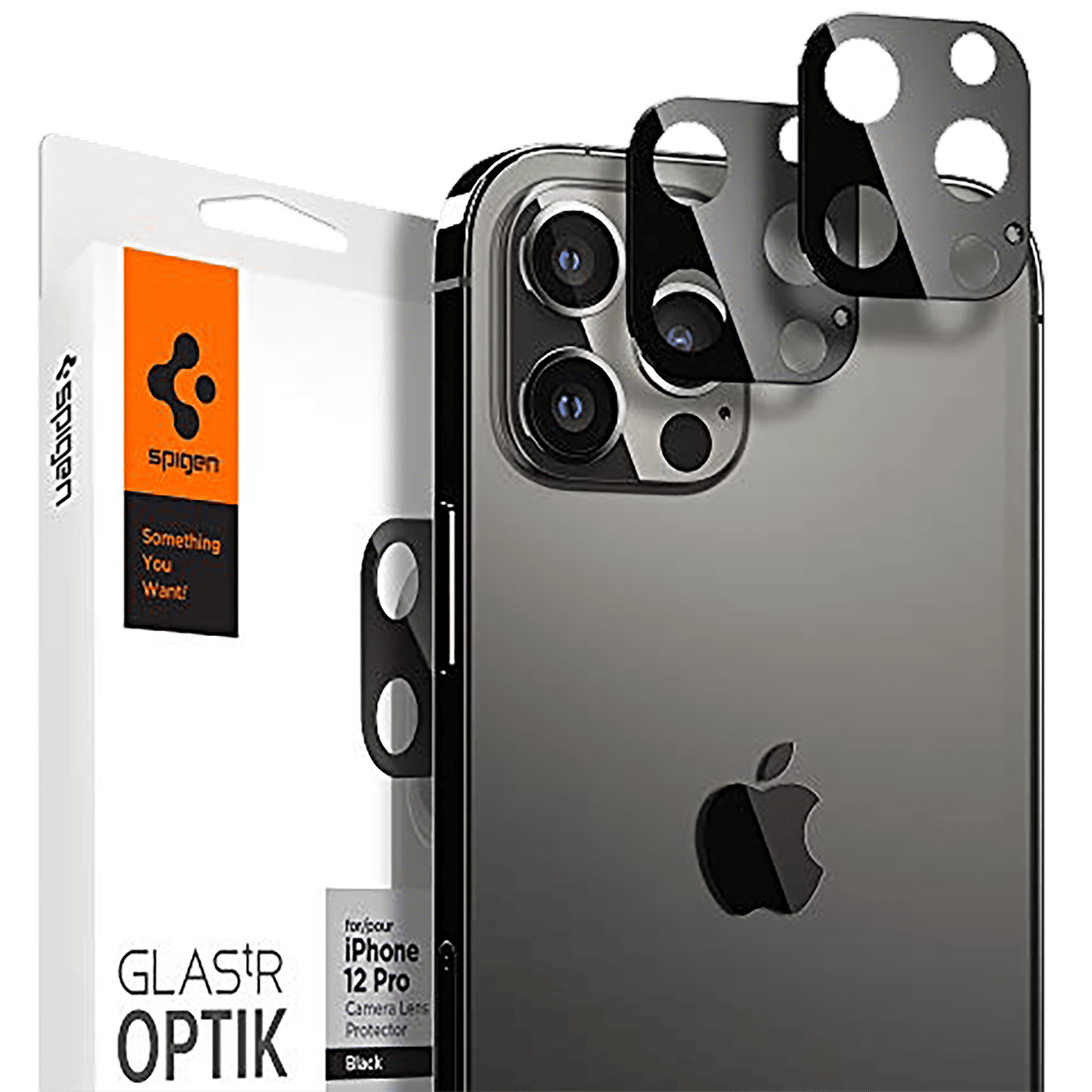 spigen Glas.tR Optik Camera Lens Protector For iPhone 12 Pro (Anti-Shatter, AGL01807, Black)_1