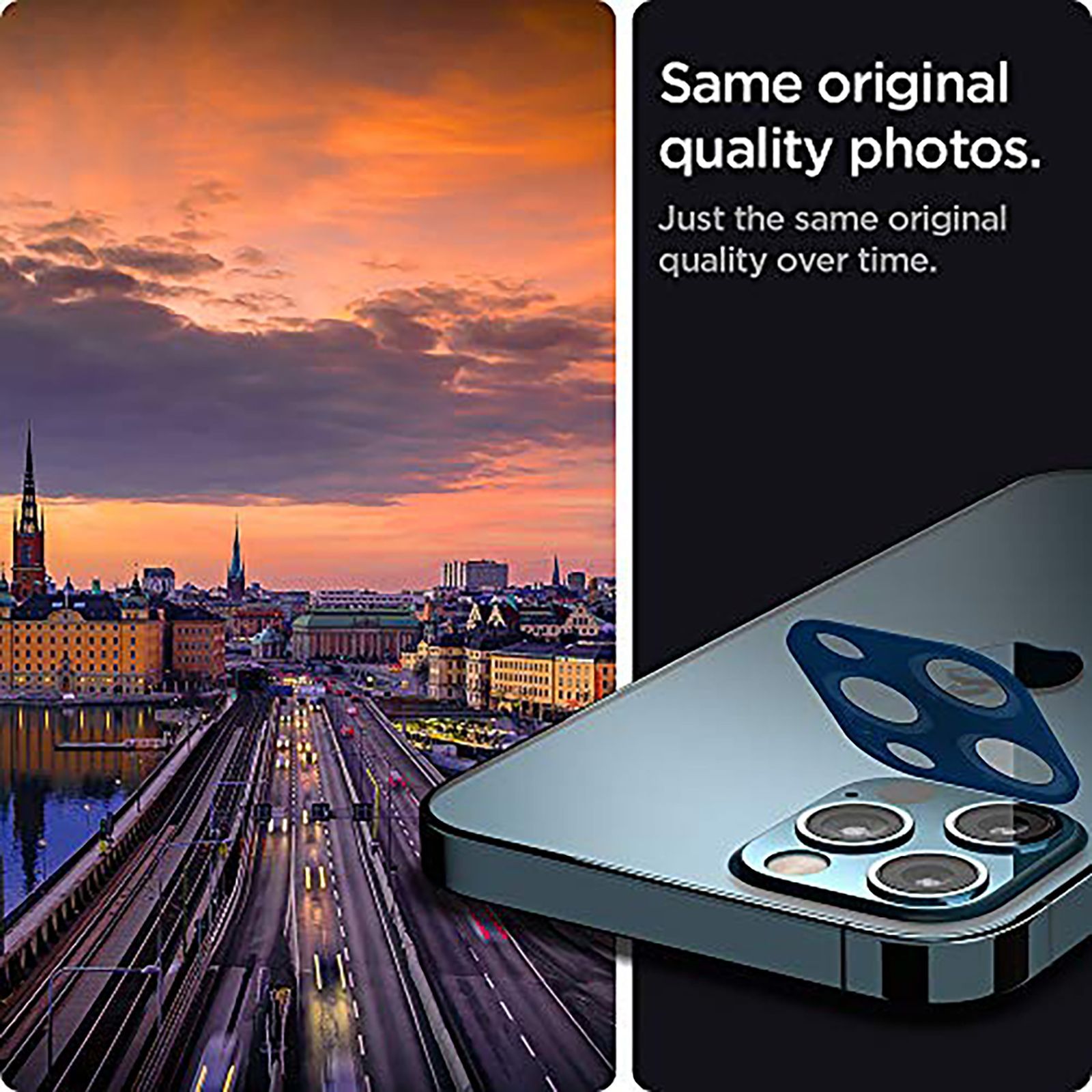 spigen Glas.tR Optik Camera Lens Protector For iPhone 12 Pro (Edge To Edge Protection, AGL02460, Blue)_6