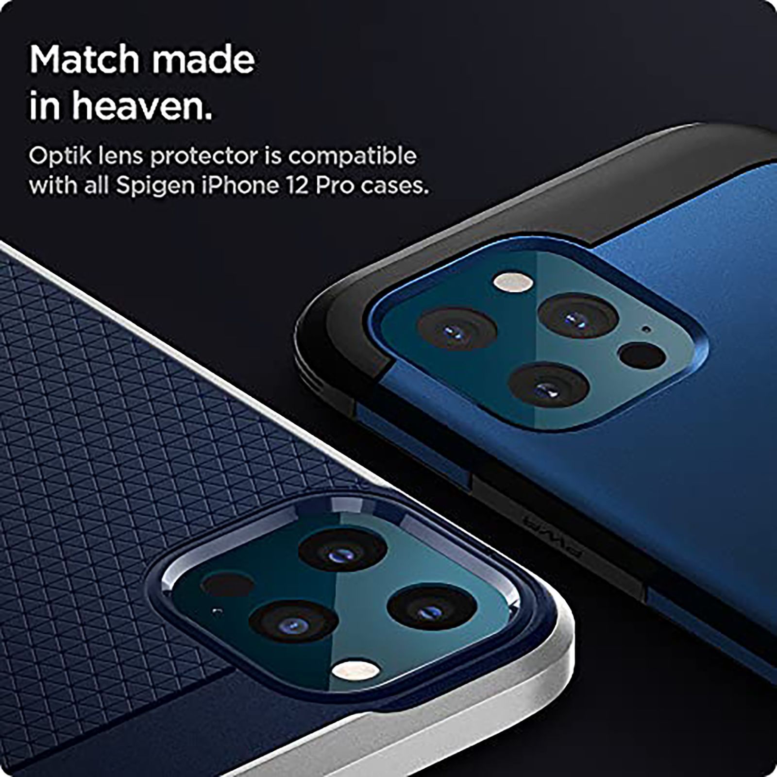 spigen Glas.tR Optik Camera Lens Protector For iPhone 12 Pro (Edge To Edge Protection, AGL02460, Blue)_7