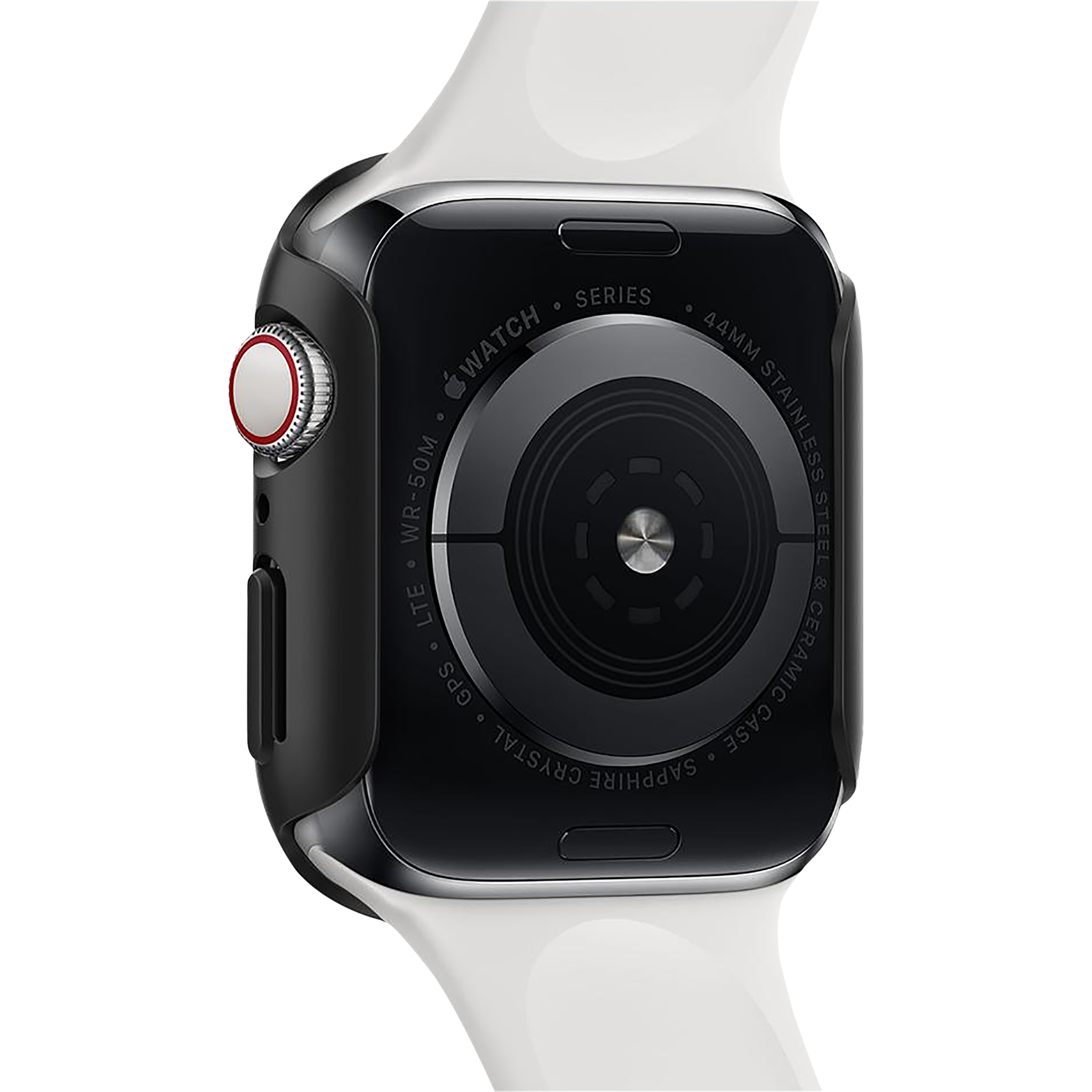 Spigen Thin Fit Polycarbonate Case for Apple Watch Series SE 2, SE, 6, 5 & 4 (44mm) (Razor-Thin Frame, Black)_4
