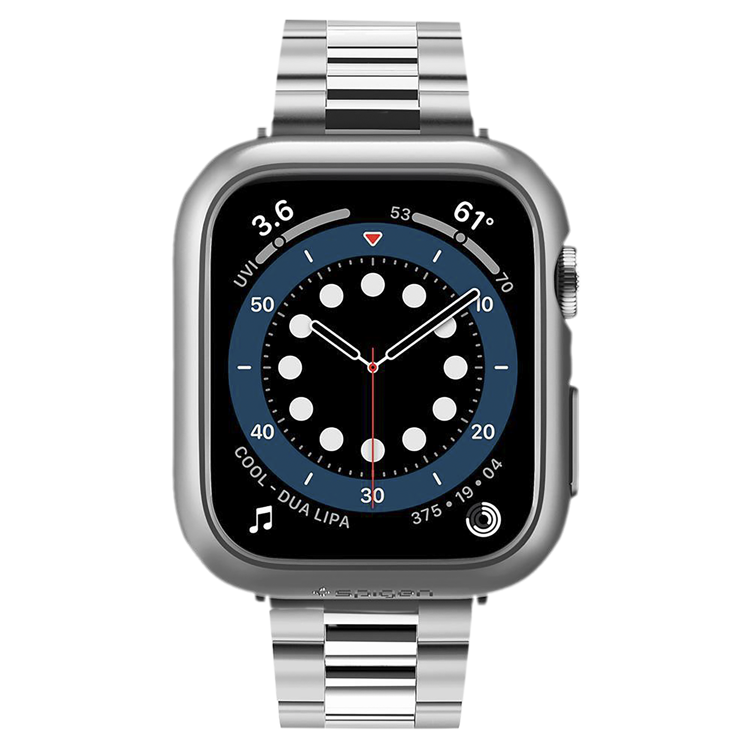 Spigen Thin Fit Polycarbonate Case for Apple Watch Series SE 2, SE, 6, 5 & 4 (40mm) (Razor-Thin Frame, Graphite)_3