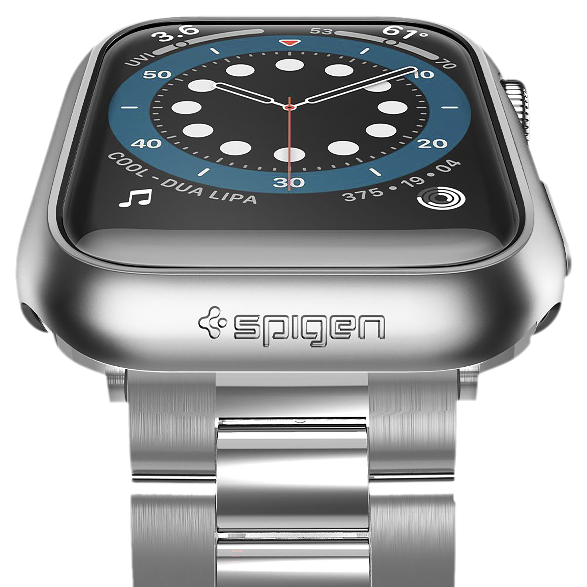 Spigen Thin Fit Polycarbonate Case for Apple Watch Series SE 2, SE, 6, 5 & 4 (40mm) (Razor-Thin Frame, Graphite)_5