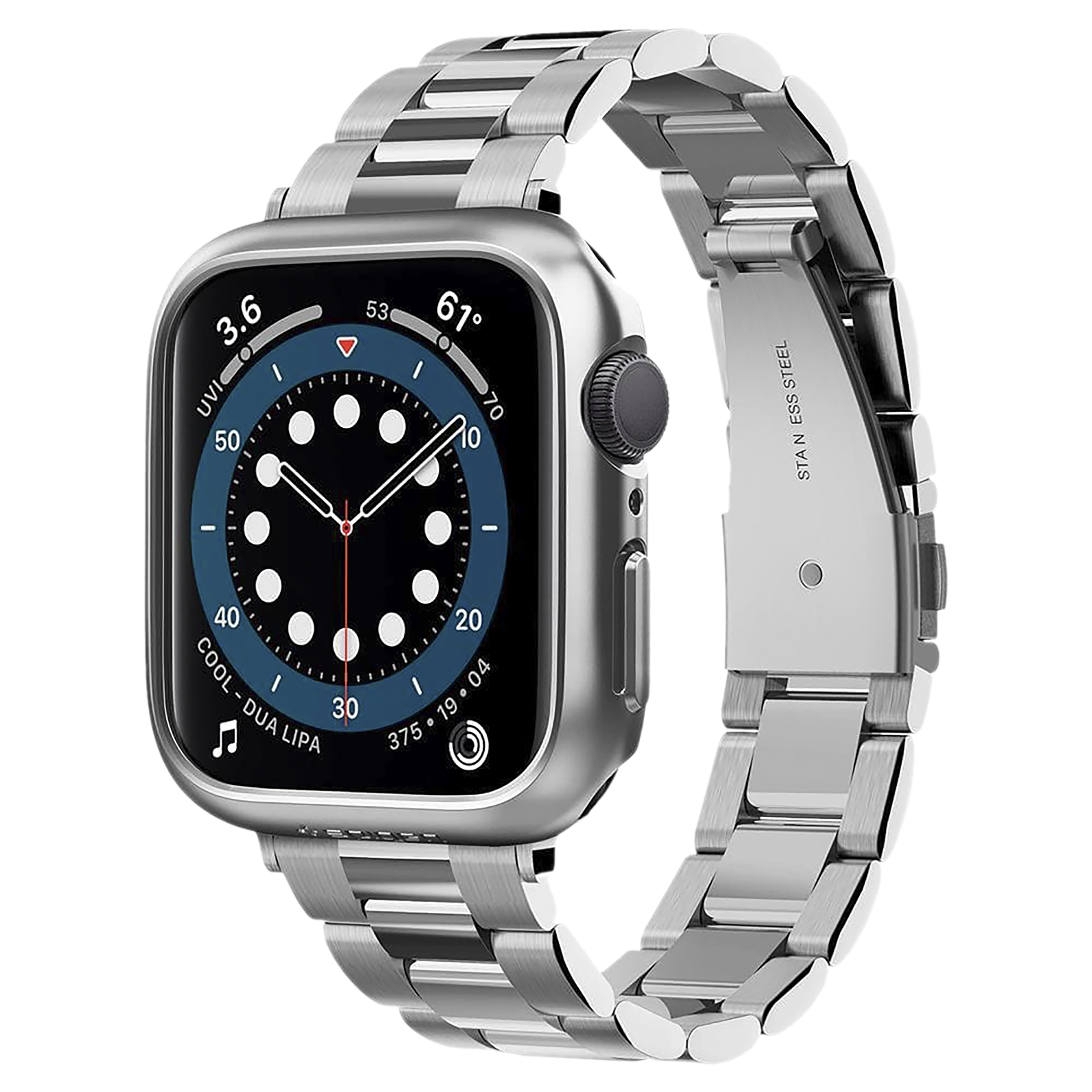 Spigen Thin Fit Polycarbonate Case for Apple Watch Series SE 2, SE, 6, 5 & 4 (40mm) (Razor-Thin Frame, Graphite)_7