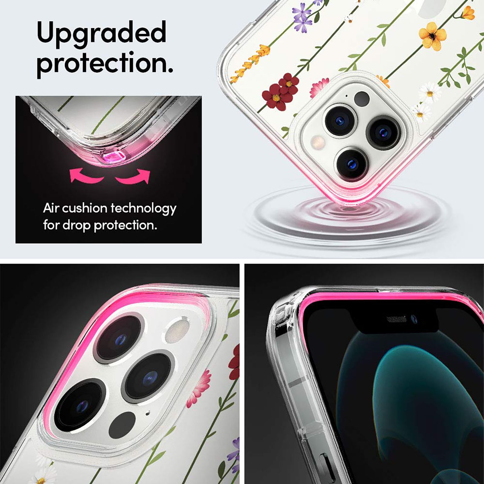 spigen Flower Garden TPU Back Cover for Apple iPhone 12 Pro Max (Long Lasting Clarity, Clear)_13