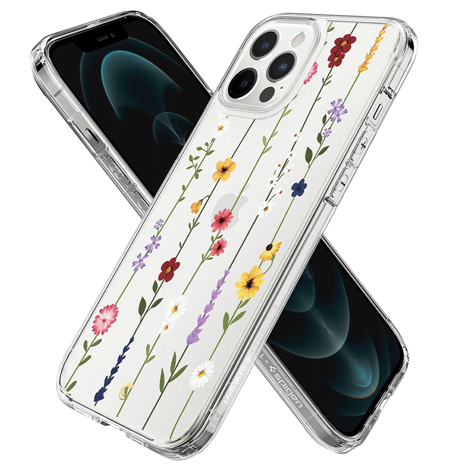 spigen Flower Garden TPU Back Cover for Apple iPhone 12 Pro Max (Long Lasting Clarity, Clear)_7