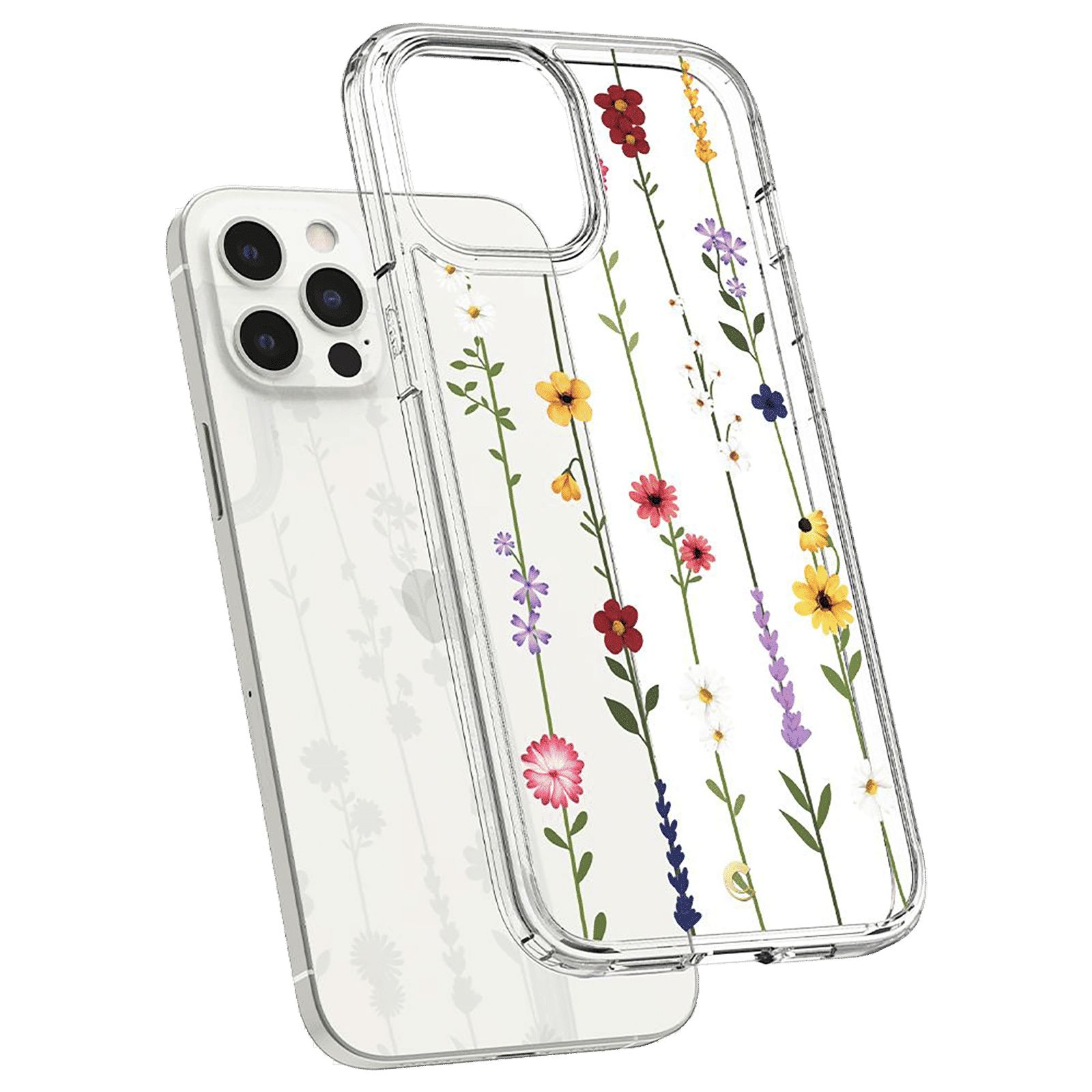 spigen Flower Garden TPU Back Cover for Apple iPhone 12 Pro Max (Long Lasting Clarity, Clear)_8