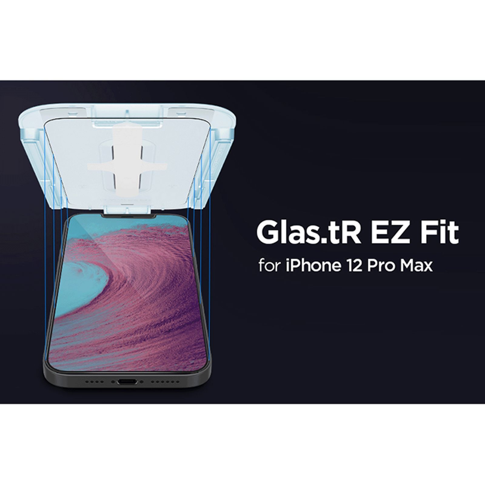 spigen GlastR EZ Fit Tempered Glass for Apple iPhone 12 Pro Max (Anti Blue Light Technology)_12