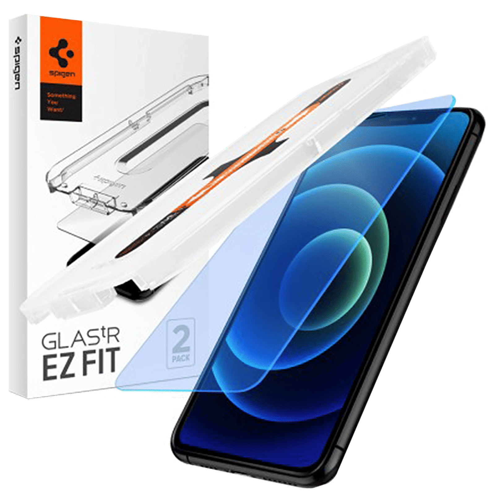 spigen GlastR EZ Fit Tempered Glass for Apple iPhone 12 Pro Max (Anti Blue Light Technology)_1