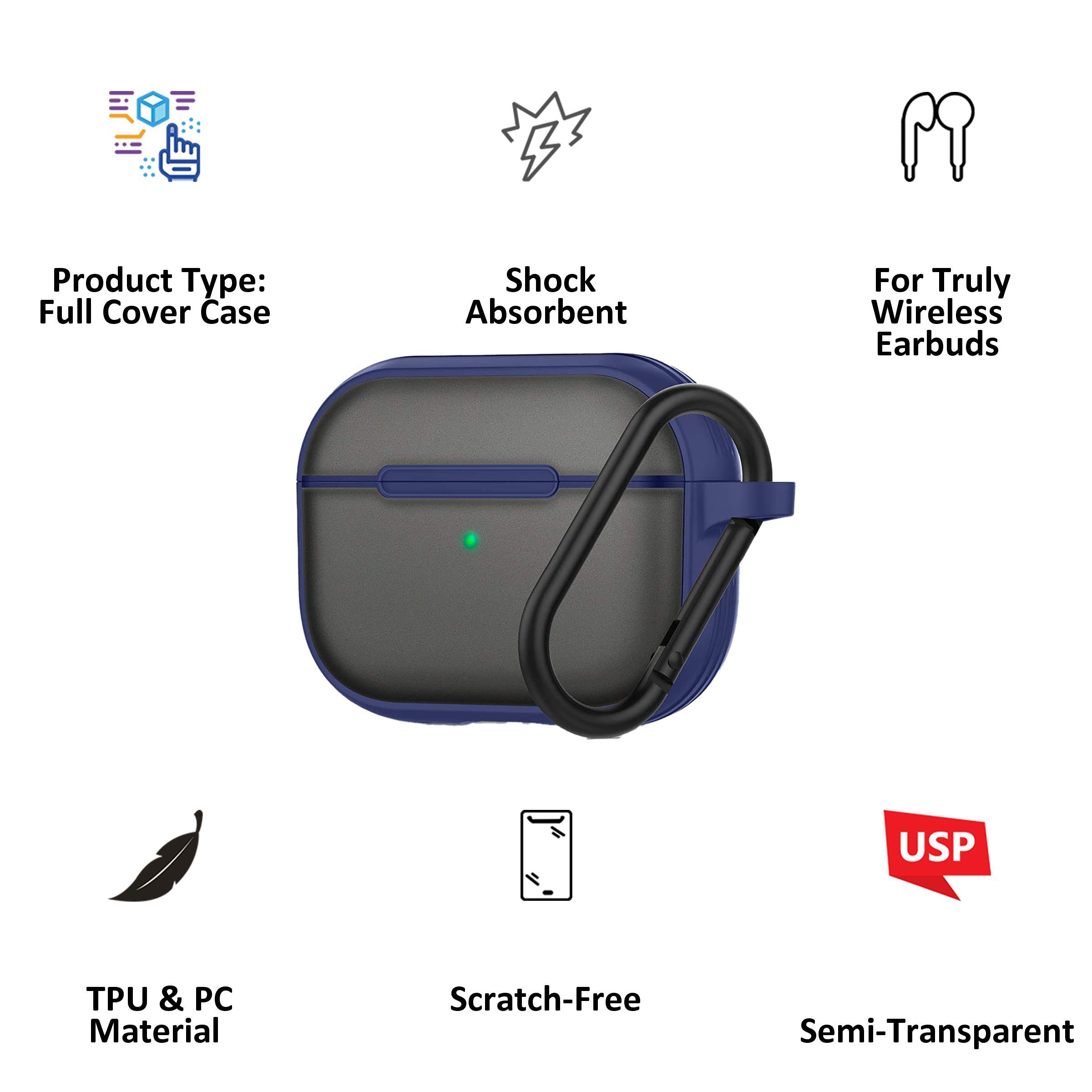 spigen Color Brick TPU and Polycarbonate Full Case Cover for Apple Airpods Pro (Shock Absorbent, Navy Blue)_2