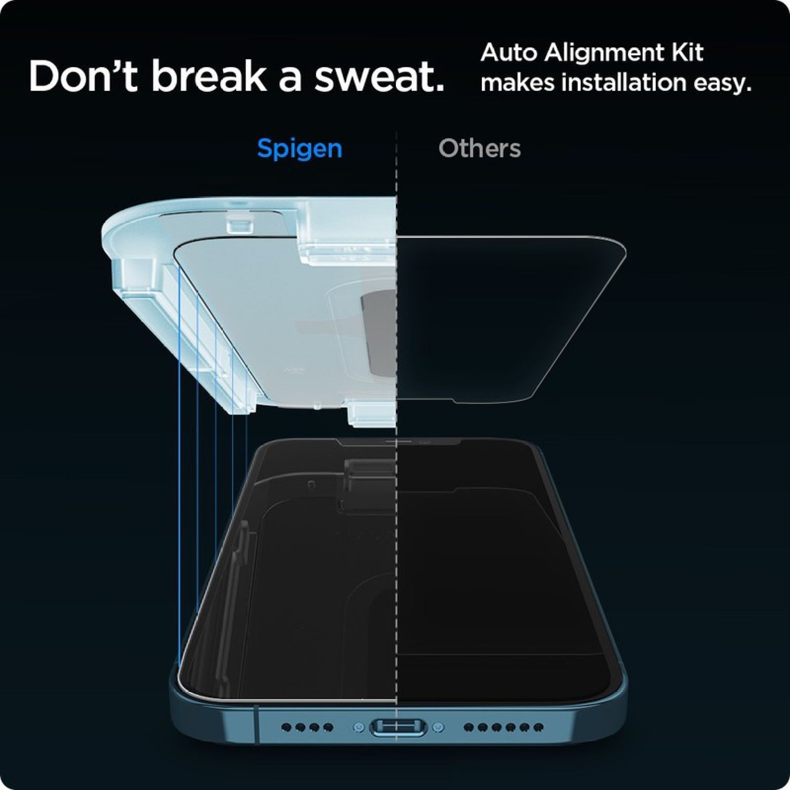 spigen GlastR EZ Fit Tempered Glass for Apple iPhone 12 Pro Max (9H Hardness)_8