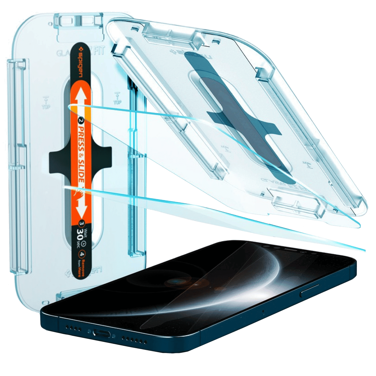 spigen GlastR EZ Fit Tempered Glass for Apple iPhone 12 Pro Max (9H Hardness)_1