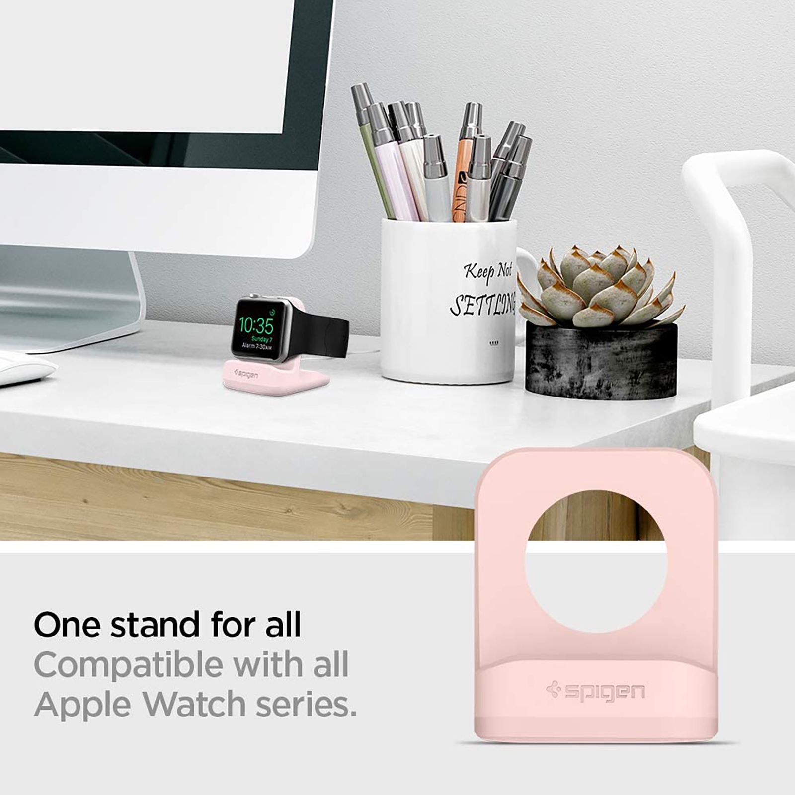 spigen S350‚ Night Stand For Apple Watch Series 1/Series 2 (000CD21183, Pink Sand)_15