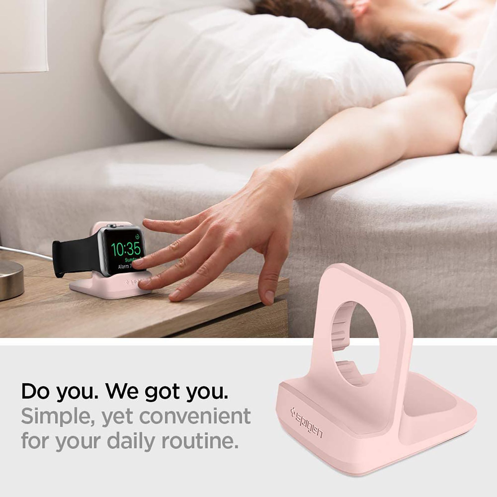 spigen S350‚ Night Stand For Apple Watch Series 1/Series 2 (000CD21183, Pink Sand)_16