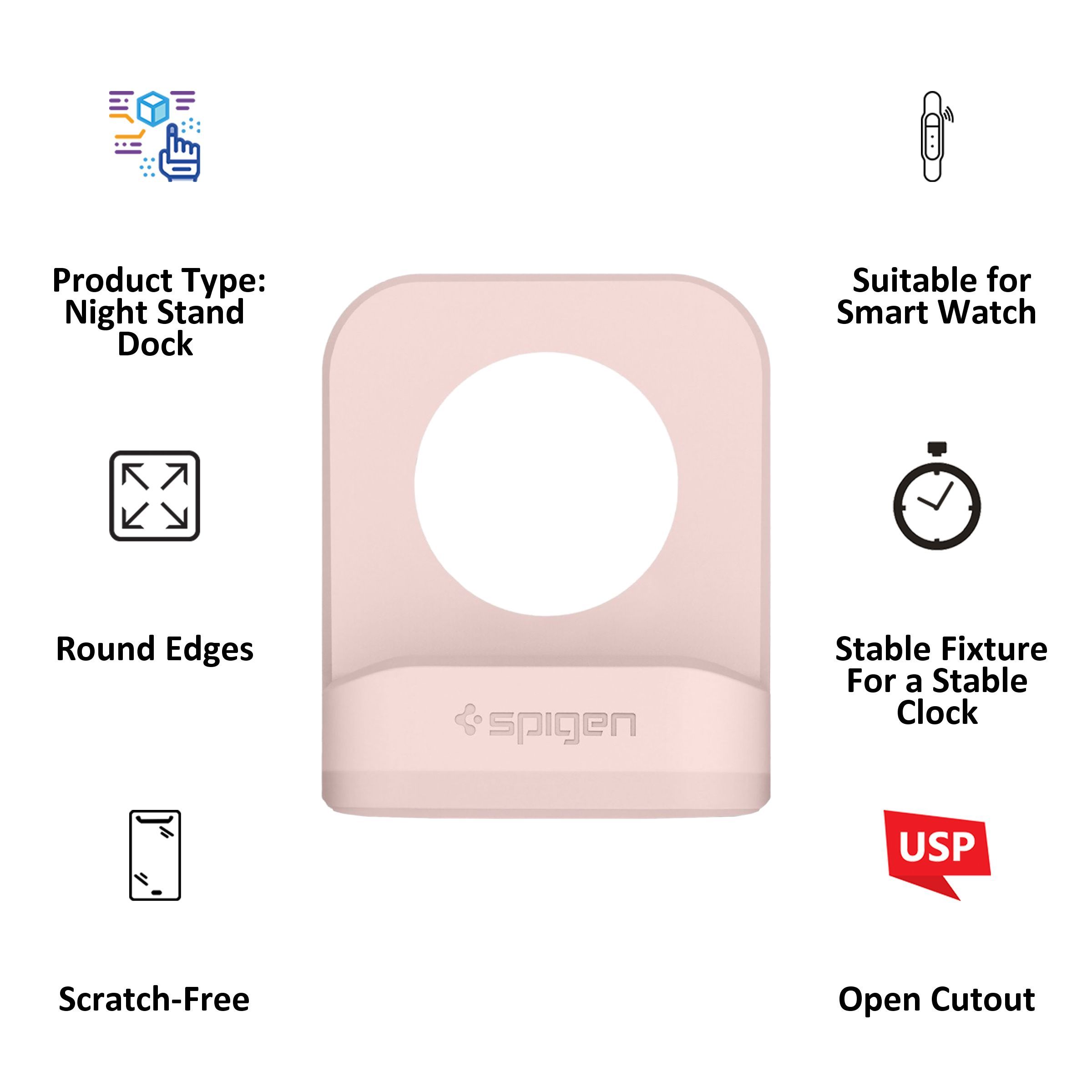 spigen S350‚ Night Stand For Apple Watch Series 1/Series 2 (000CD21183, Pink Sand)_5