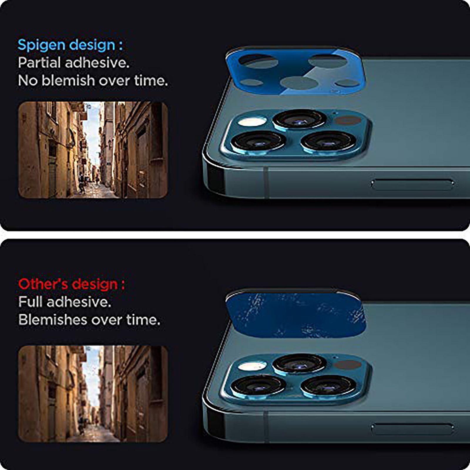 spigen Glas.tR Optik Camera Lens Protector For iPhone 12 Pro Max (9H Screen Hardness, AGL02456, Blue)_7