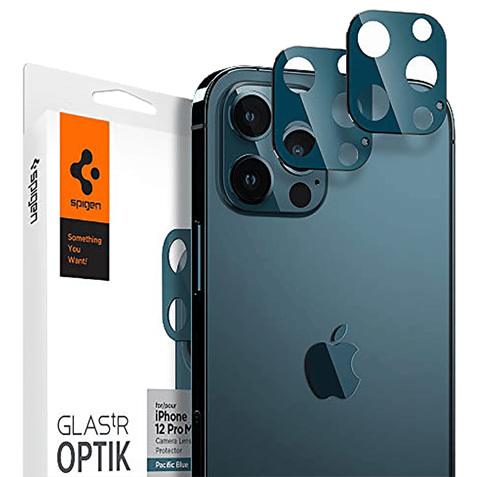 spigen Glas.tR Optik Camera Lens Protector For iPhone 12 Pro Max (9H Screen Hardness, AGL02456, Blue)_1