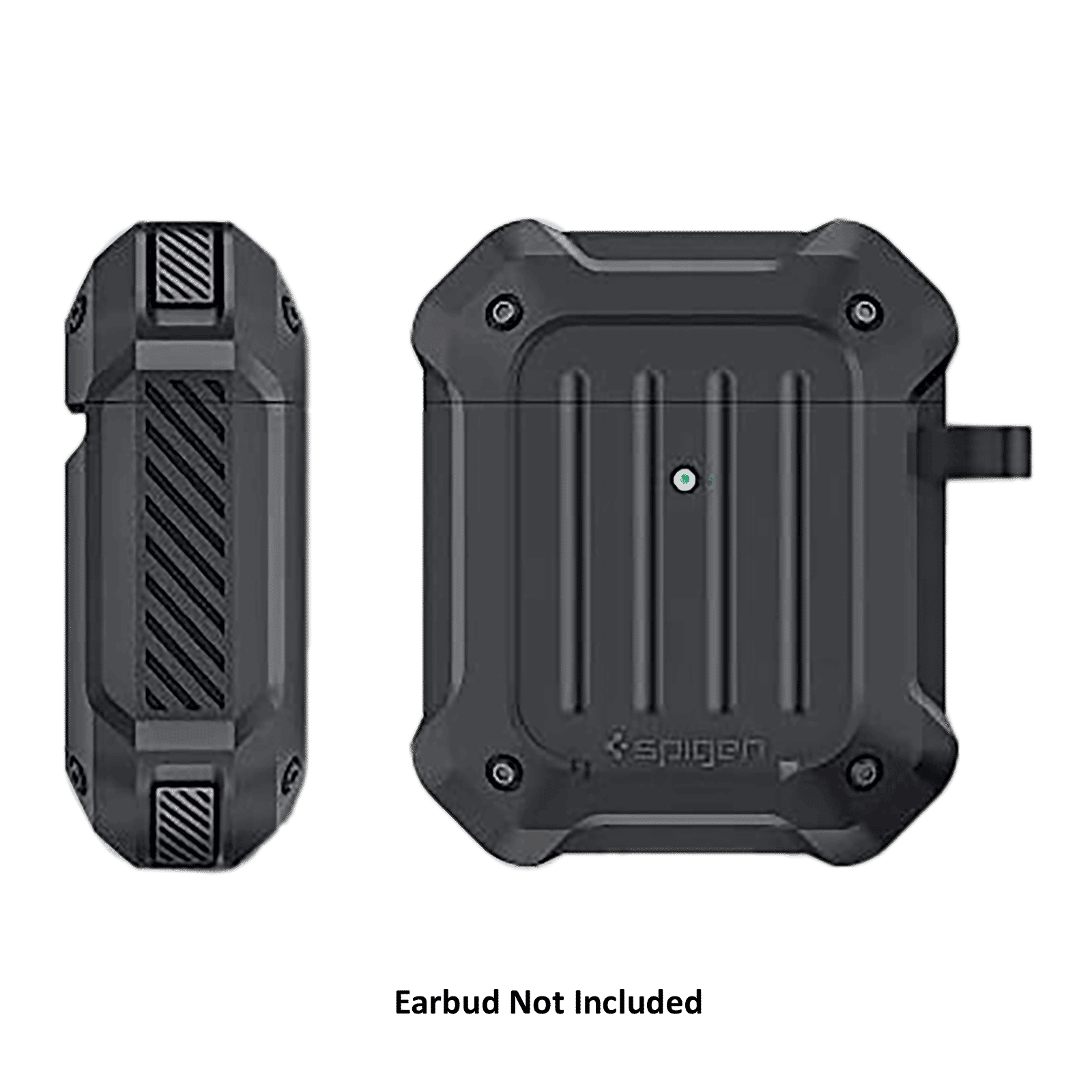 spigen Tough Armor Silicone Full Cover Case For Apple Airpods 1/Airpods 2 (Rugged Design For Daily Scratch Defense, 074CS26498, Charcoal)_5