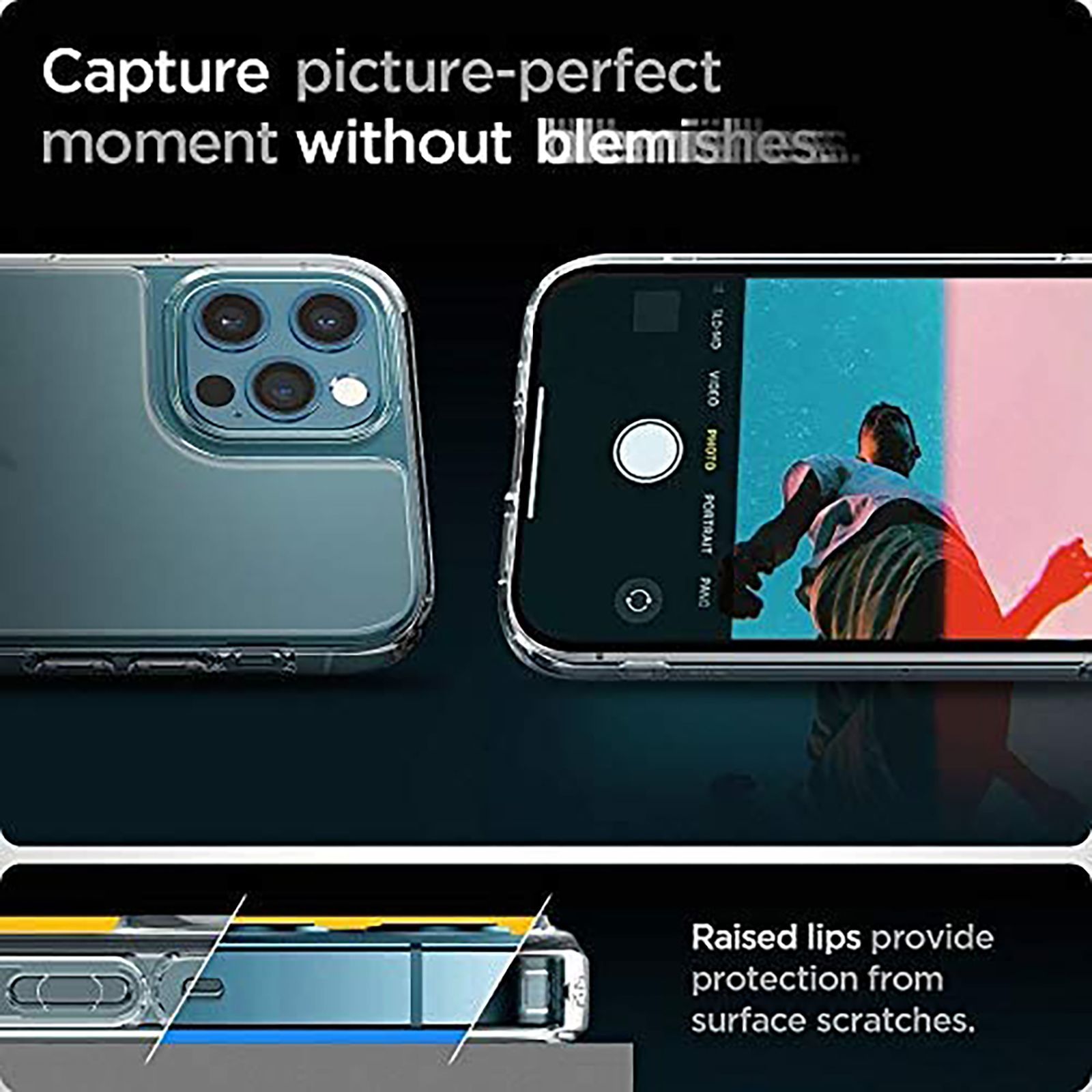 spigen Quartz Hybrid Tempered Glass & TPU Back Case For Apple iPhone 12/iPhone 12 Pro (Air Cushion Technology, ACS02601, Matte Clear)_3